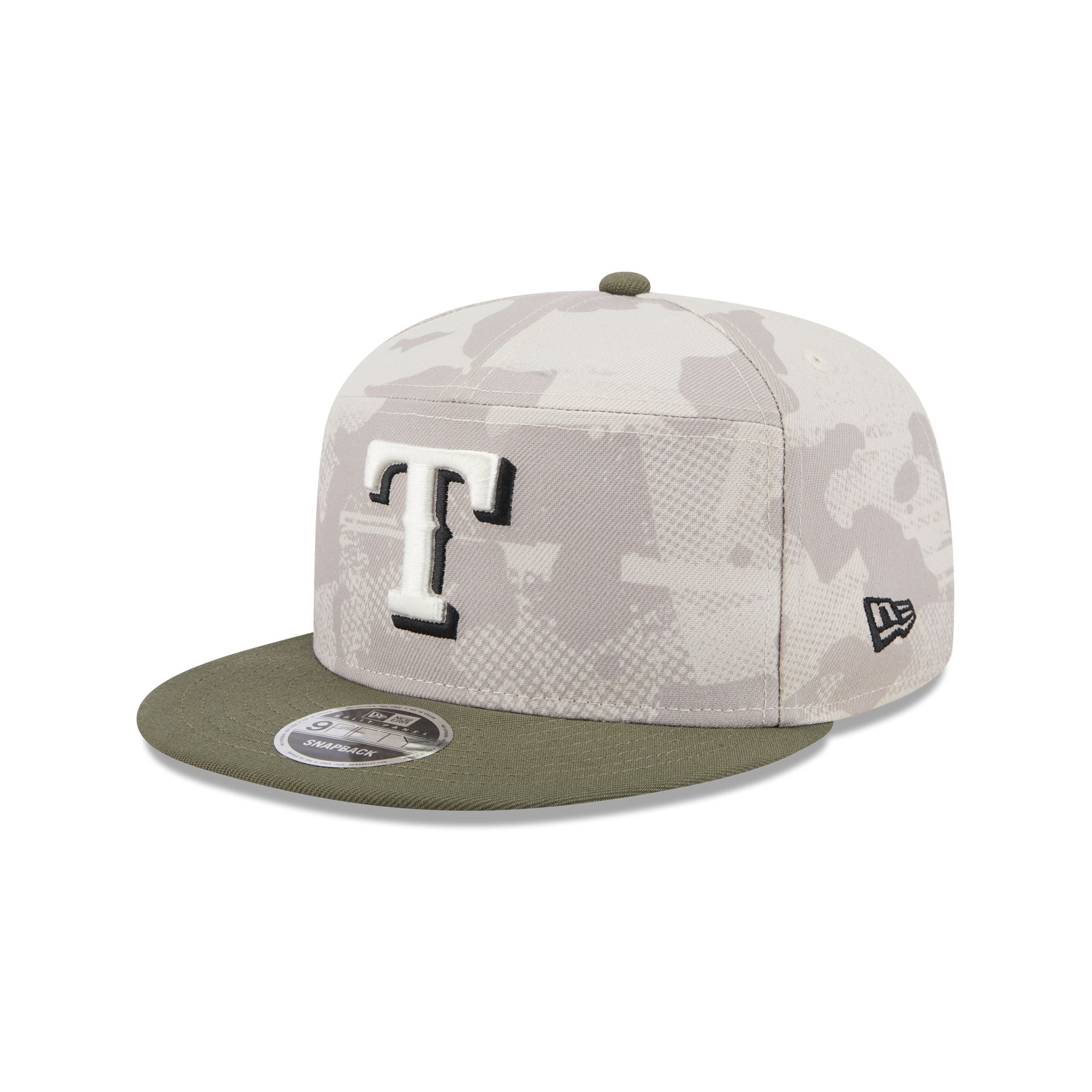 Texas Rangers Armed Forces Day 2025 Split Panel 9FIFTY Snapback Hat