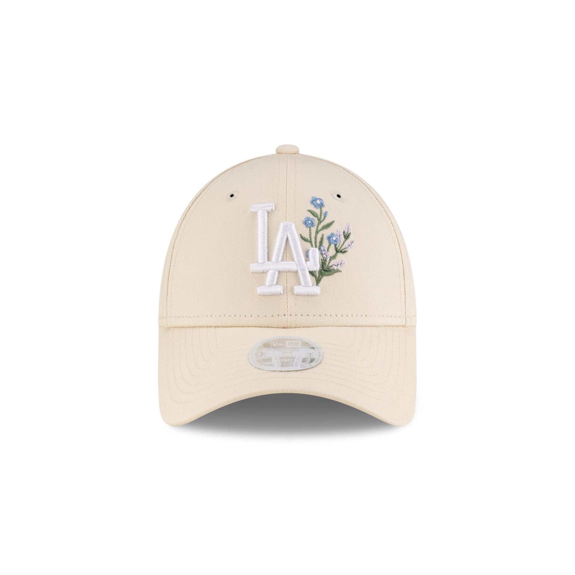 Los Angeles Dodgers Floral Icon Cream Women's 9FORTY Adjustable Hat