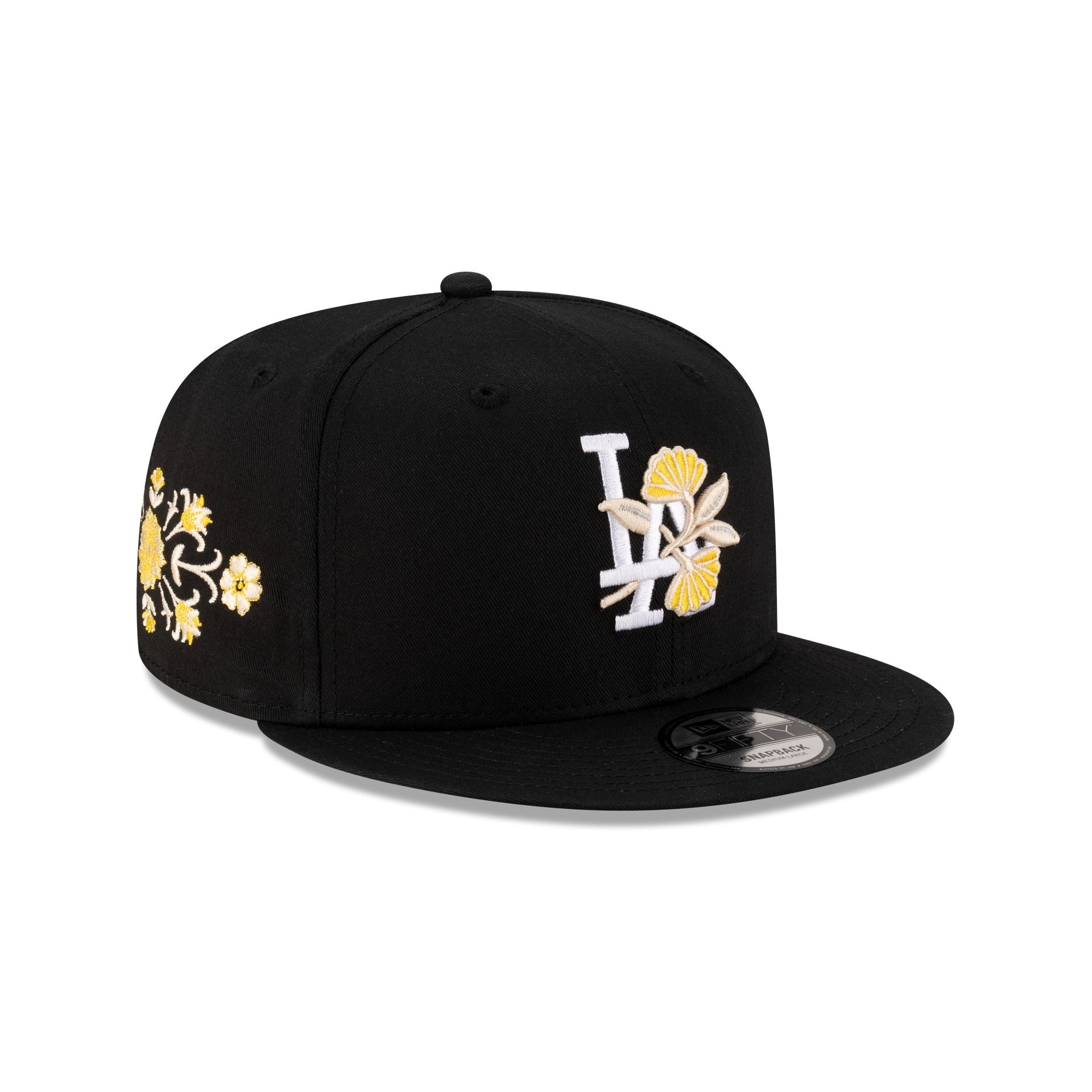 Los Angeles Dodgers Floral Black 9FIFTY Snapback Hat