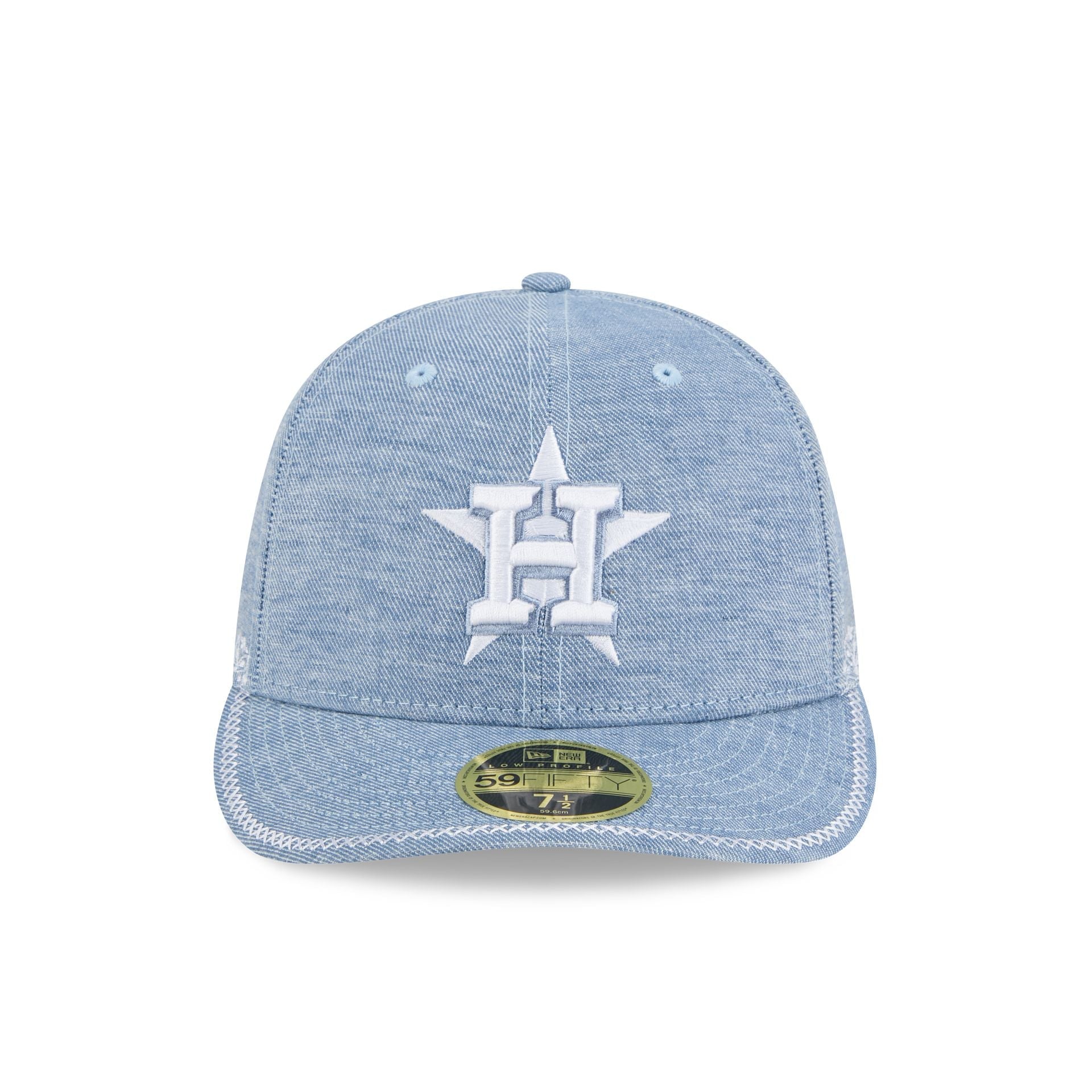 Houston Astros Hand Stitched Chambray Low Profile 59FIFTY Fitted Hat