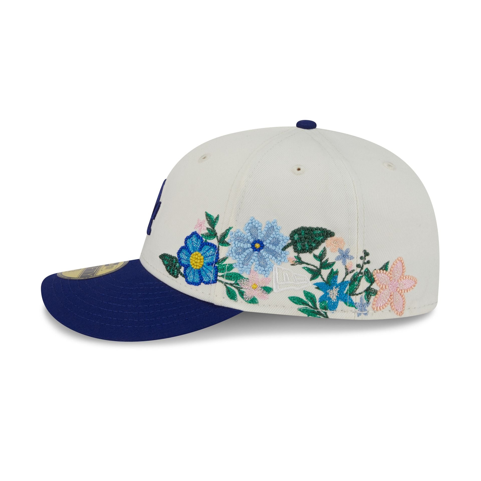 Los Angeles Dodgers Tonal Florals White 59FIFTY Fitted Hat