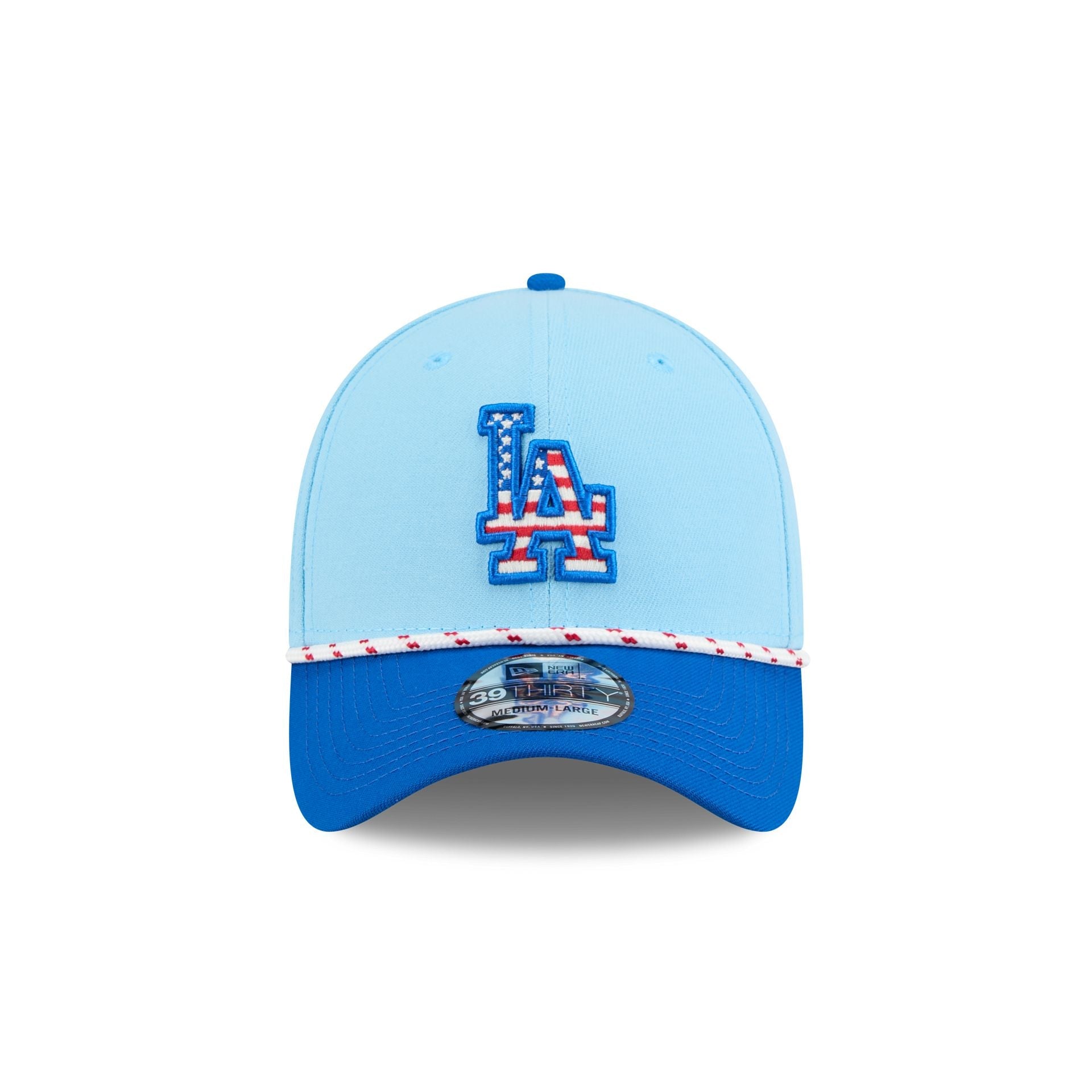 Los Angeles Dodgers Independence Day 2025 39THIRTY Stretch Fit Hat