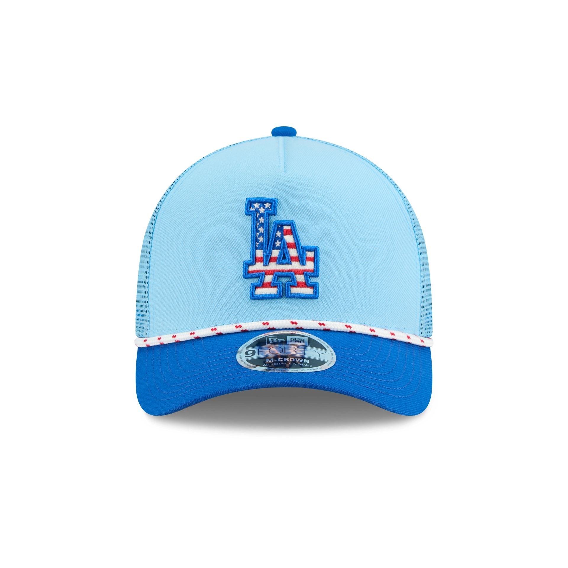 Los Angeles Dodgers Independence Day 2025 9FORTY M-Crown A-Frame Trucker Hat