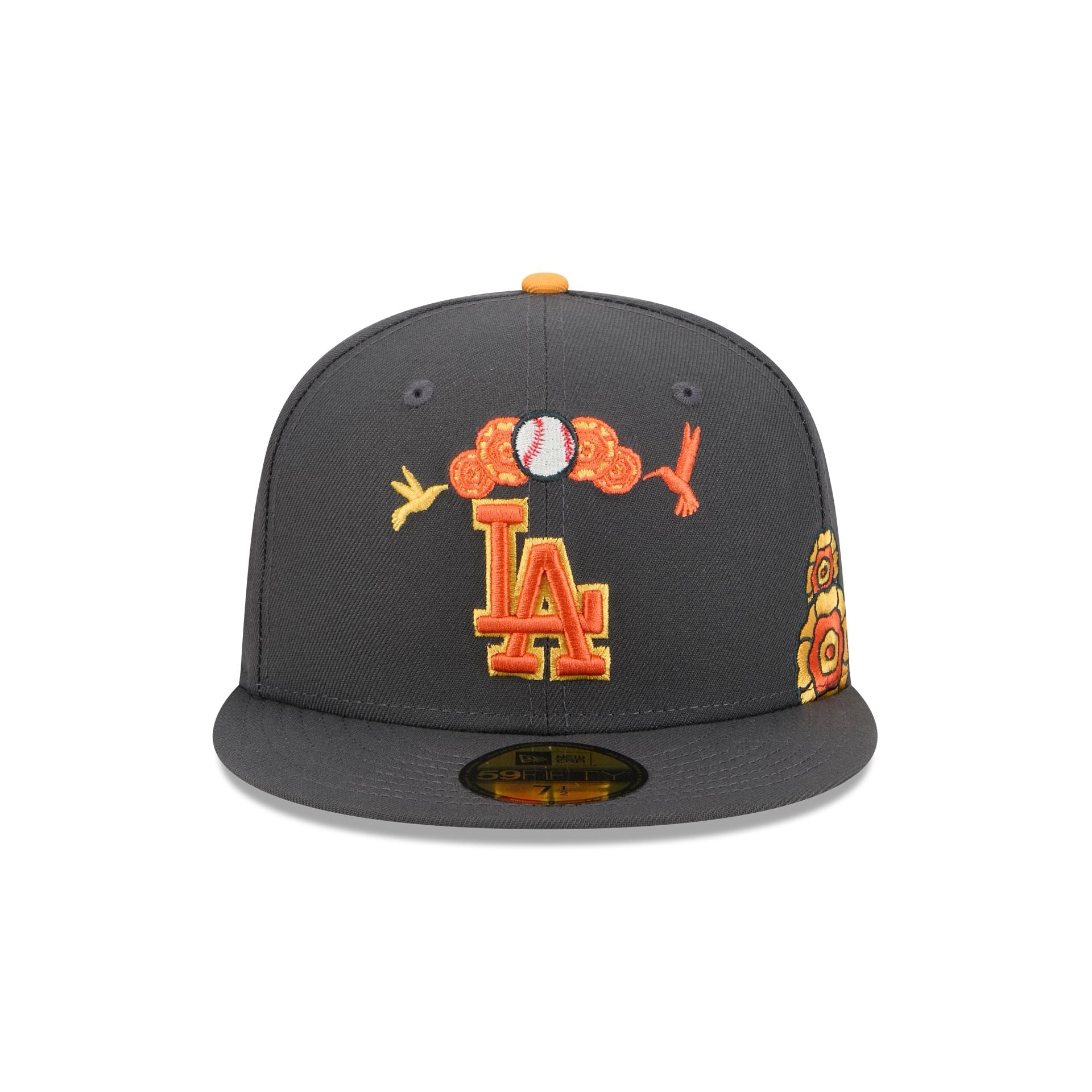 Los Angeles Dodgers Day of the Dead Graphite 59FIFTY Fitted Hat