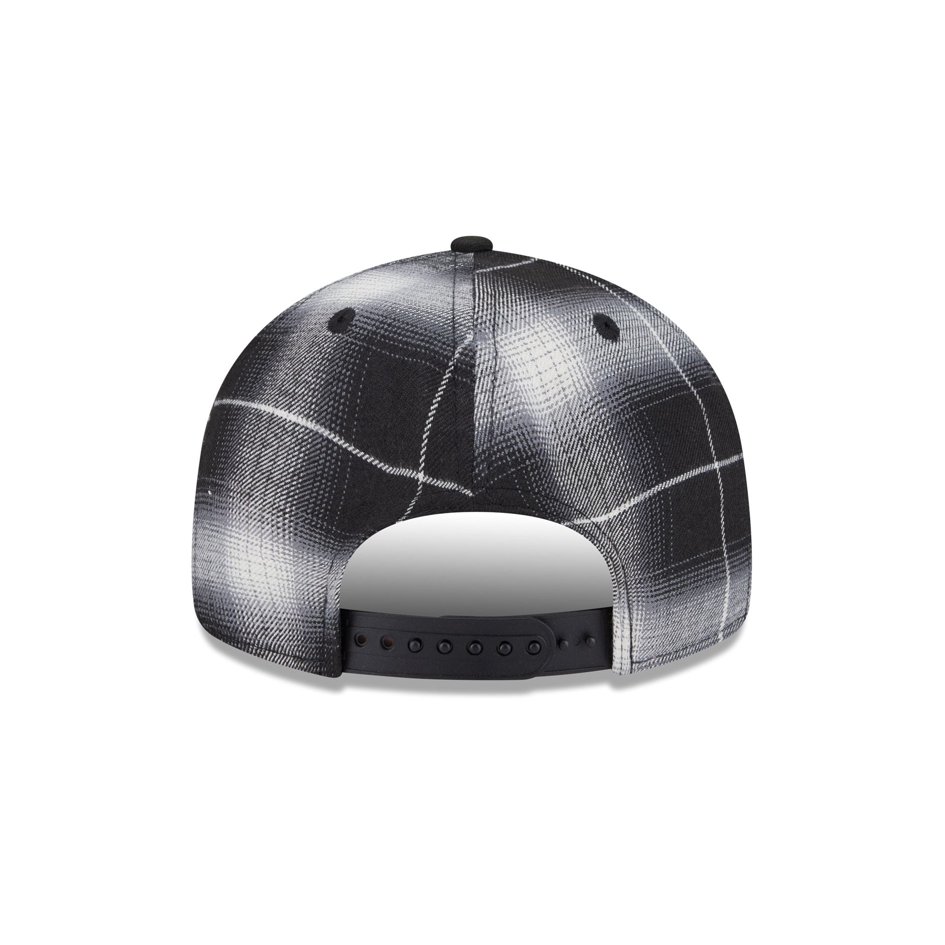 Boston Red Sox Black and White Plaid Retro Crown 9FIFTY Snapback Hat