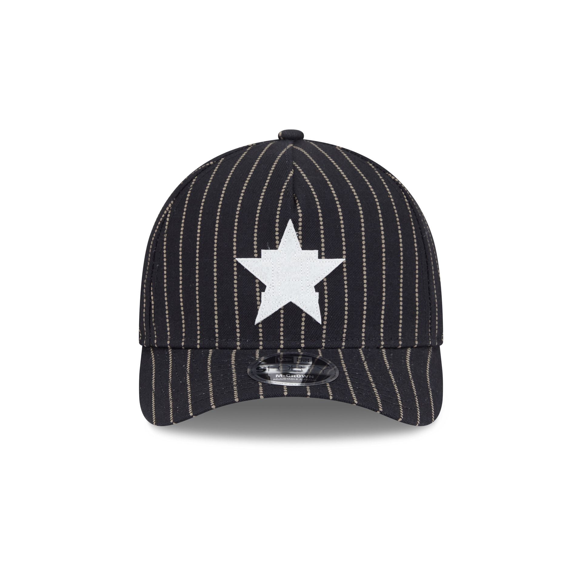 Houston Astros Dotted Pinstripe 9FORTY M-Crown A-Frame Adjustable Hat