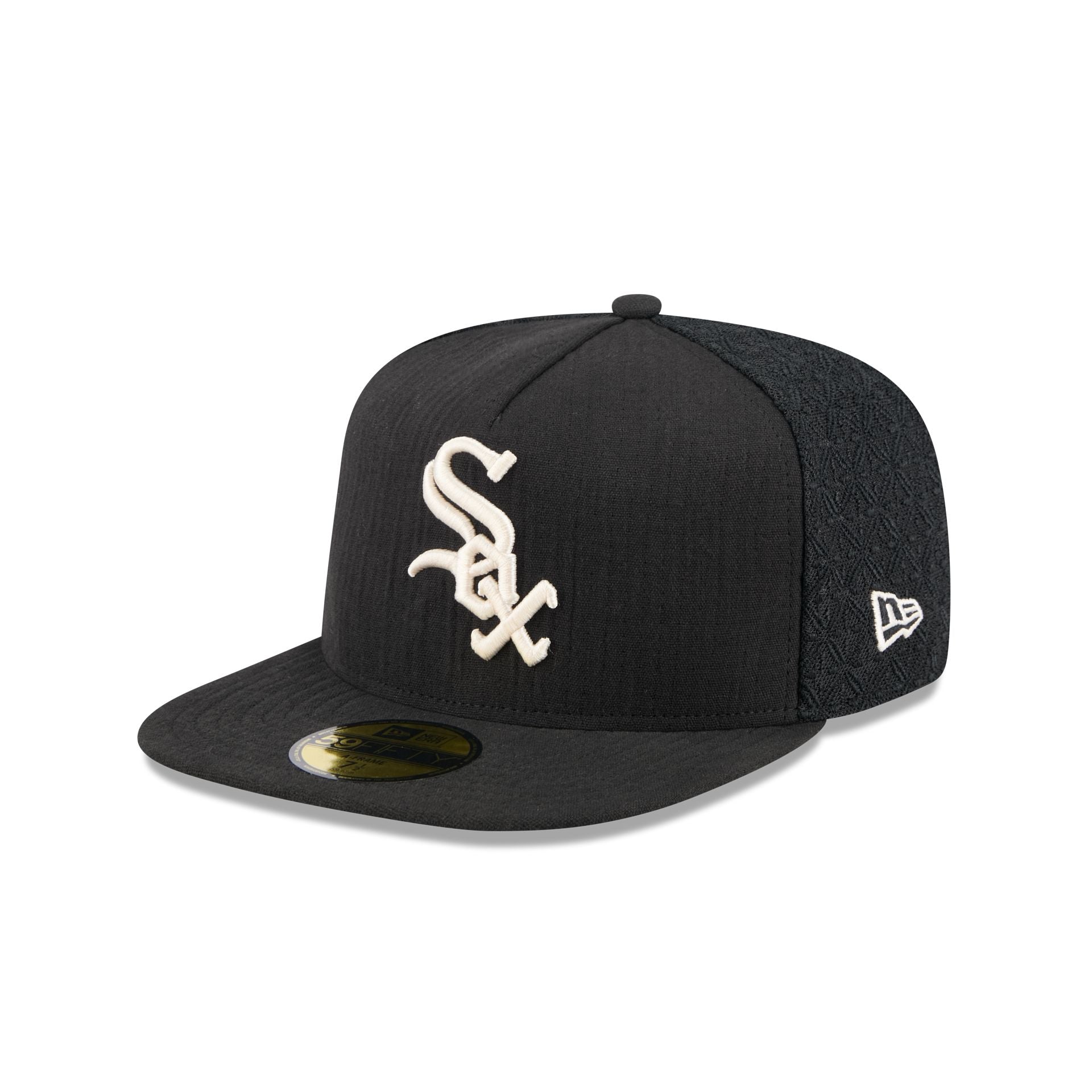Chicago White Sox Black Mesh 59FIFTY A-Frame Fitted Hat