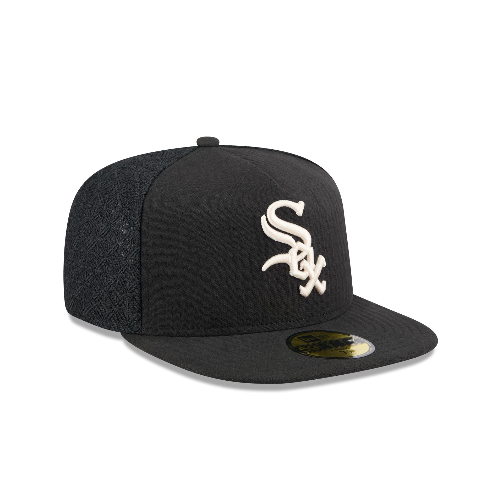 Chicago White Sox Black Mesh 59FIFTY A-Frame Fitted Hat