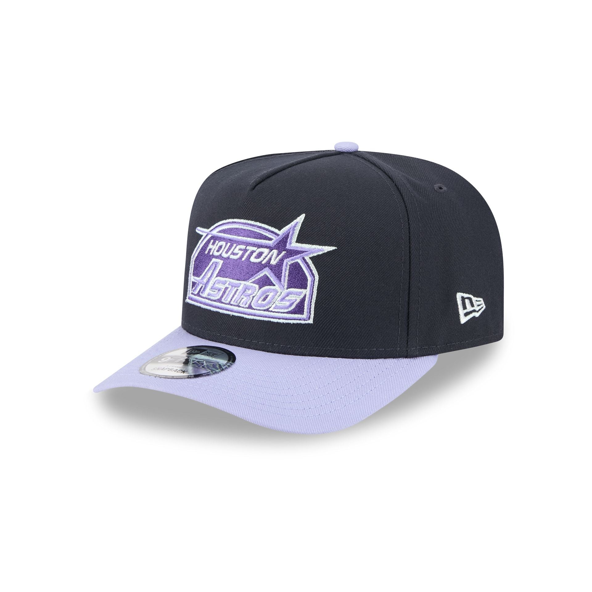 Houston Astros Navy Lavender 9FIFTY A-Frame Snapback Hat