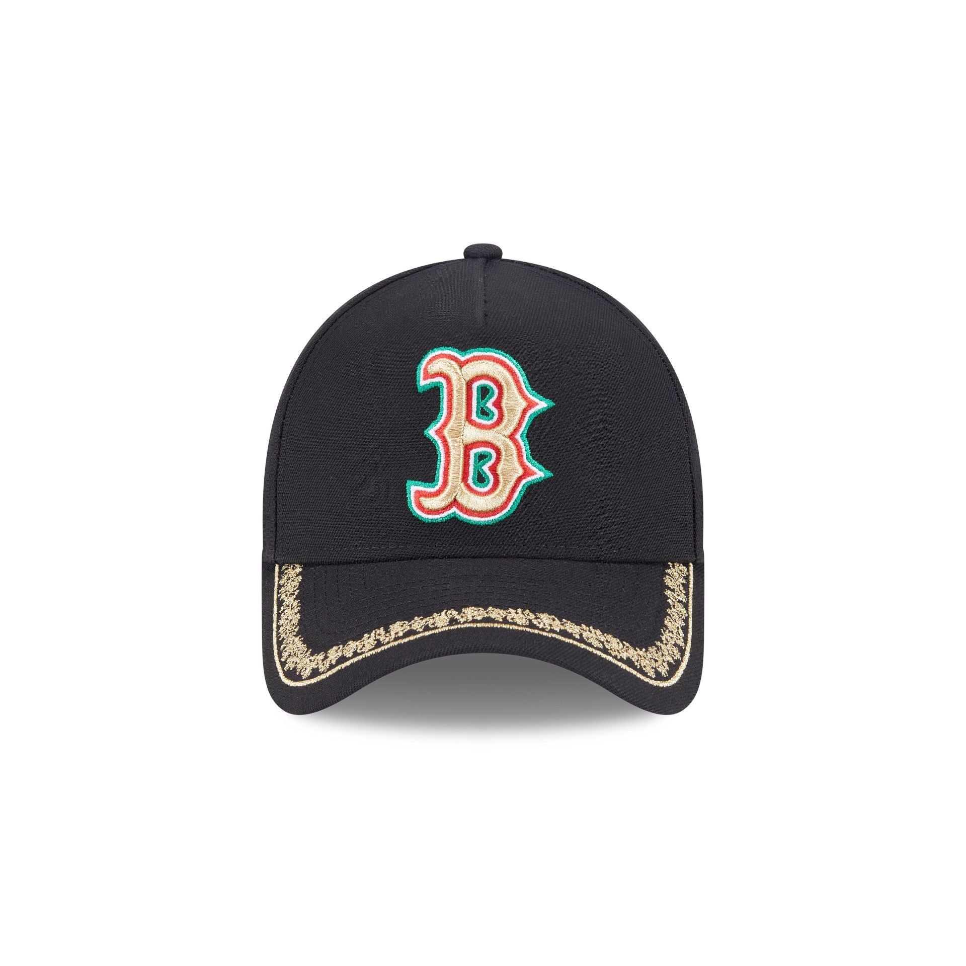 Boston Red Sox Ornate Visor 9FORTY A-Frame Snapback Hat