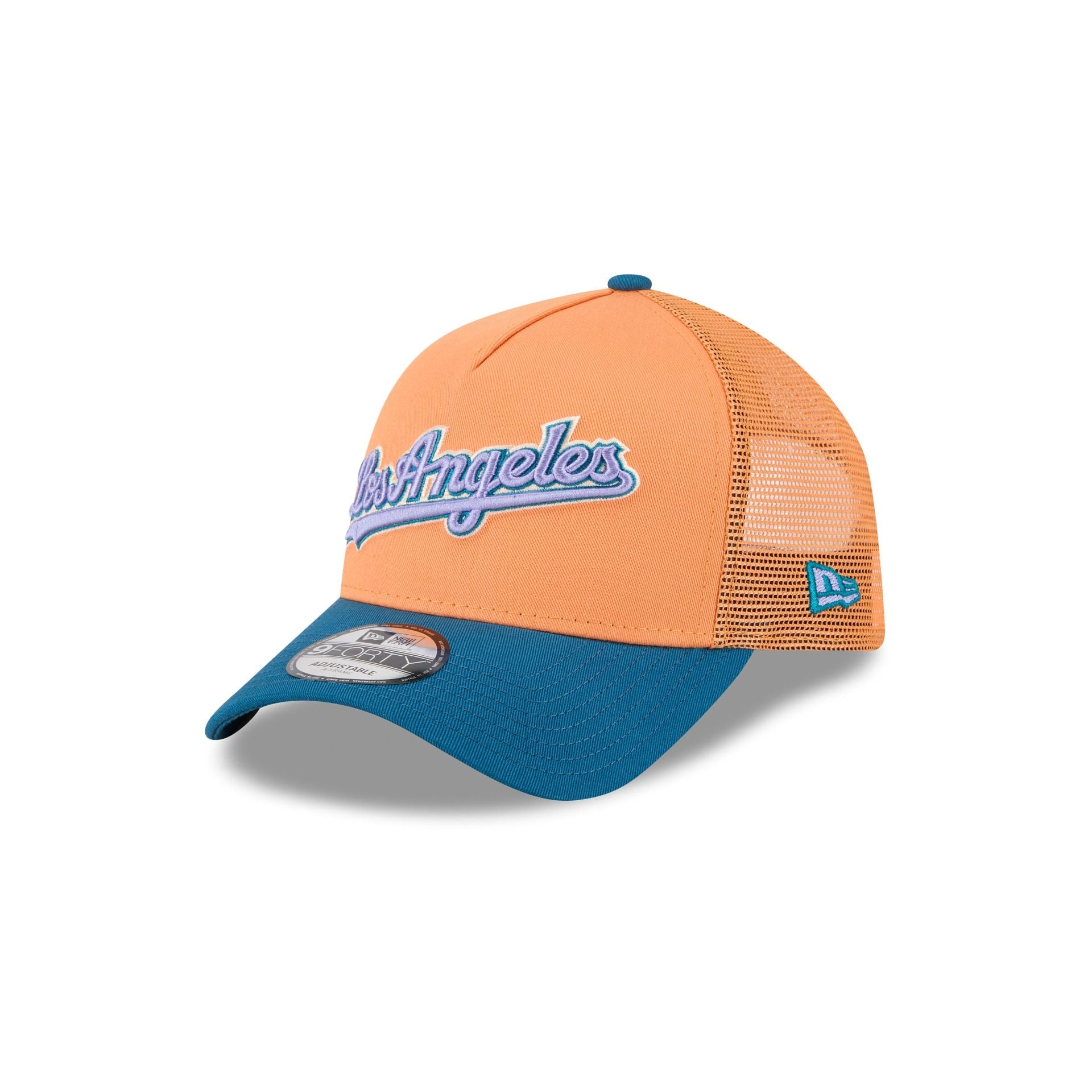 Los Angeles Dodgers Orange Glaze 9FORTY A-Frame Trucker Hat