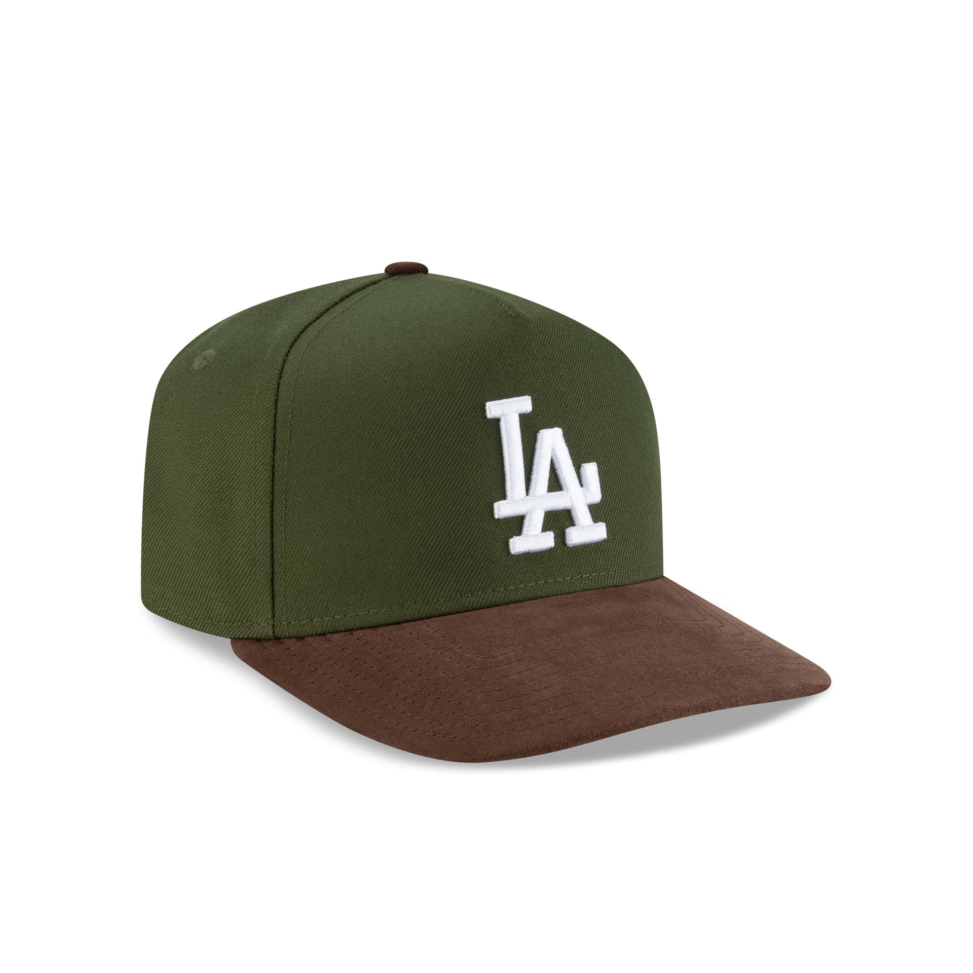 Los Angeles Dodgers Brown Suede Visor 9FORTY A-Frame Snapback Hat