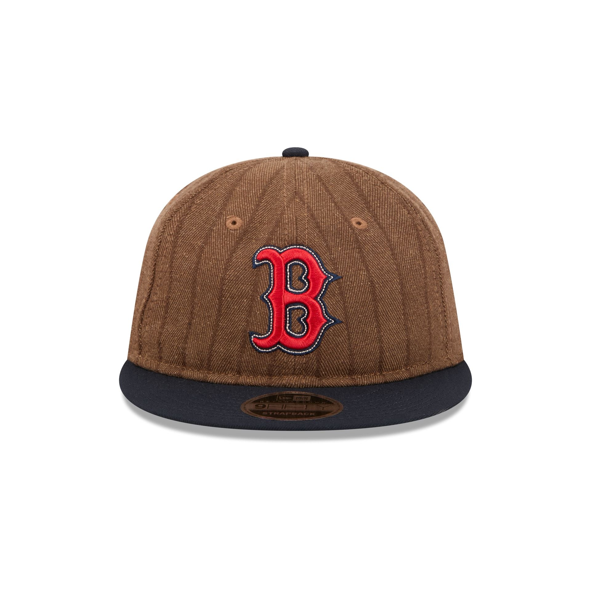 Boston Red Sox Three Looms Wool Pinstripe Retro Crown 9FIFTY Adjustable Hat