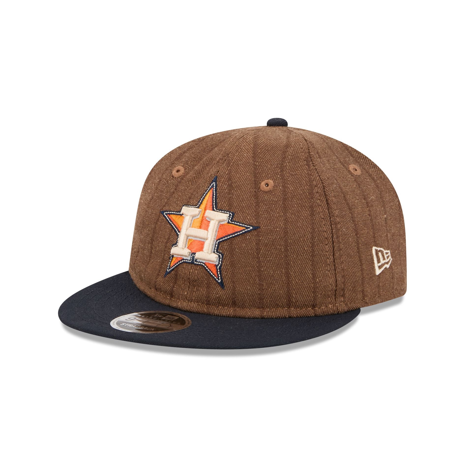 Houston Astros Three Looms Wool Pinstripe Retro Crown 9FIFTY Adjustable Hat