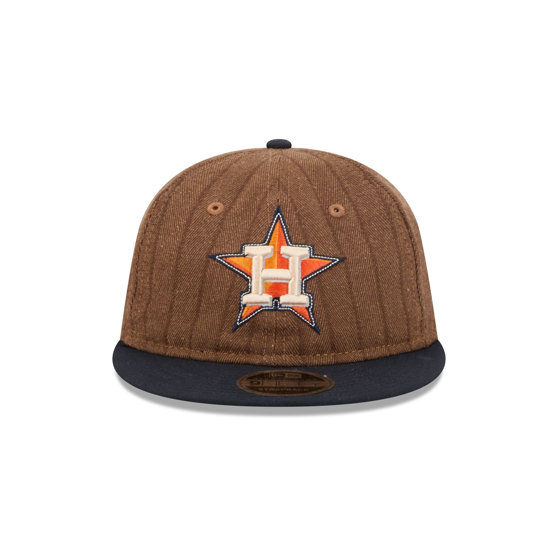 Houston Astros Three Looms Wool Pinstripe Retro Crown 9FIFTY Adjustable Hat