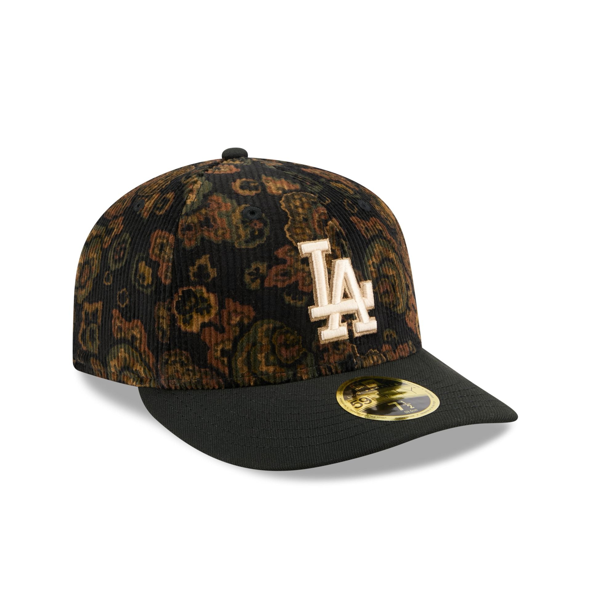 Los Angeles Dodgers Three Looms Floral Cord Low Profile 59FIFTY Fitted Hat