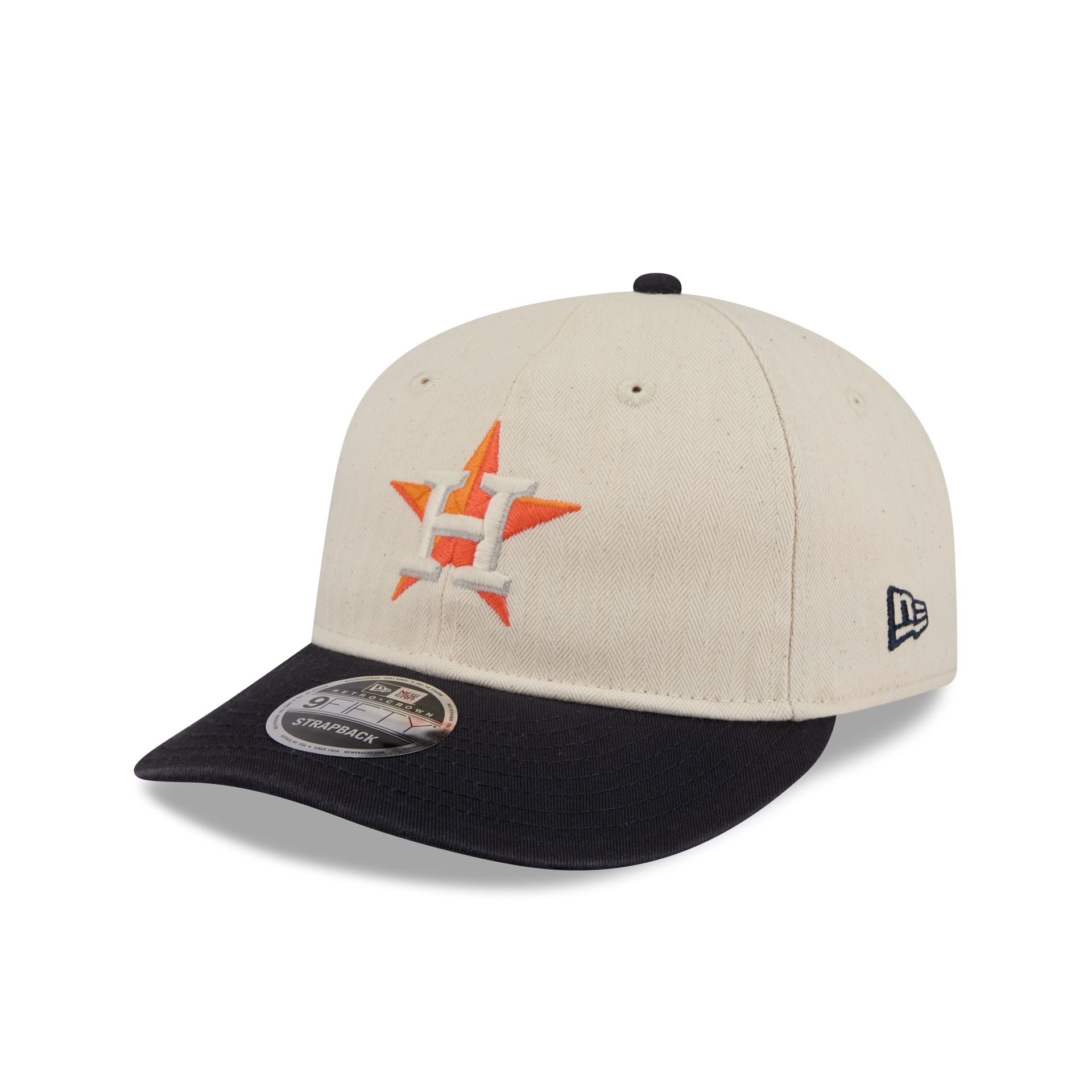 Houston Astros Three Looms Americana Herringbone Retro Crown 9FIFTY Adjustable Hat