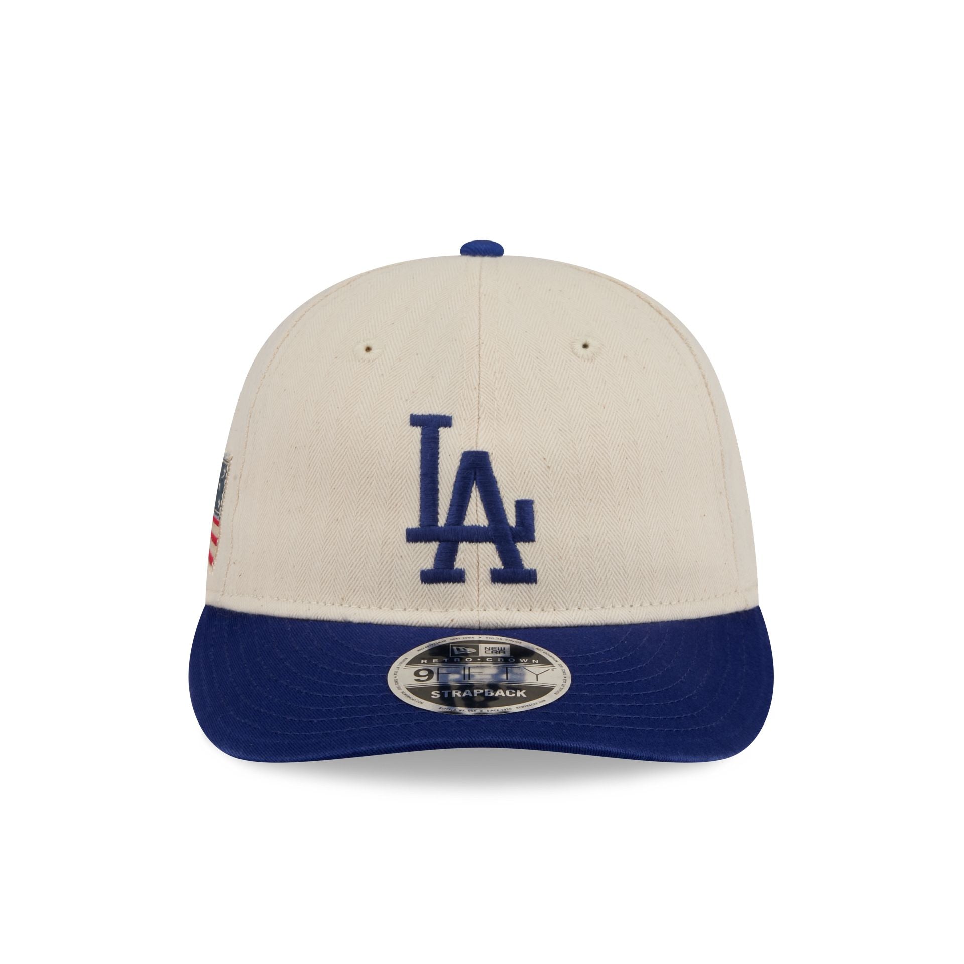 Los Angeles Dodgers Three Looms Americana Herringbone Retro Crown 9FIFTY Adjustable Hat