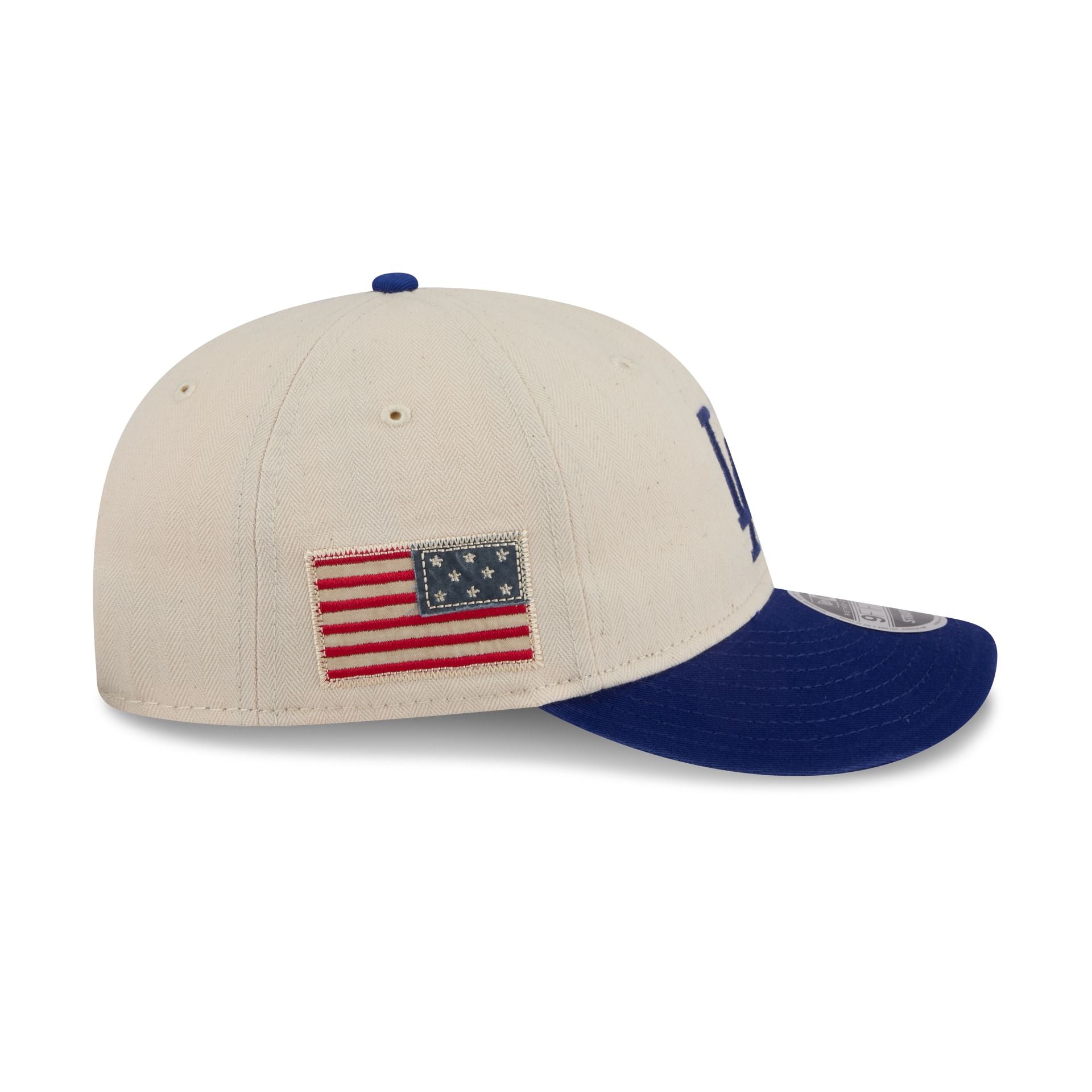 Los Angeles Dodgers Three Looms Americana Herringbone Retro Crown 9FIFTY Adjustable Hat