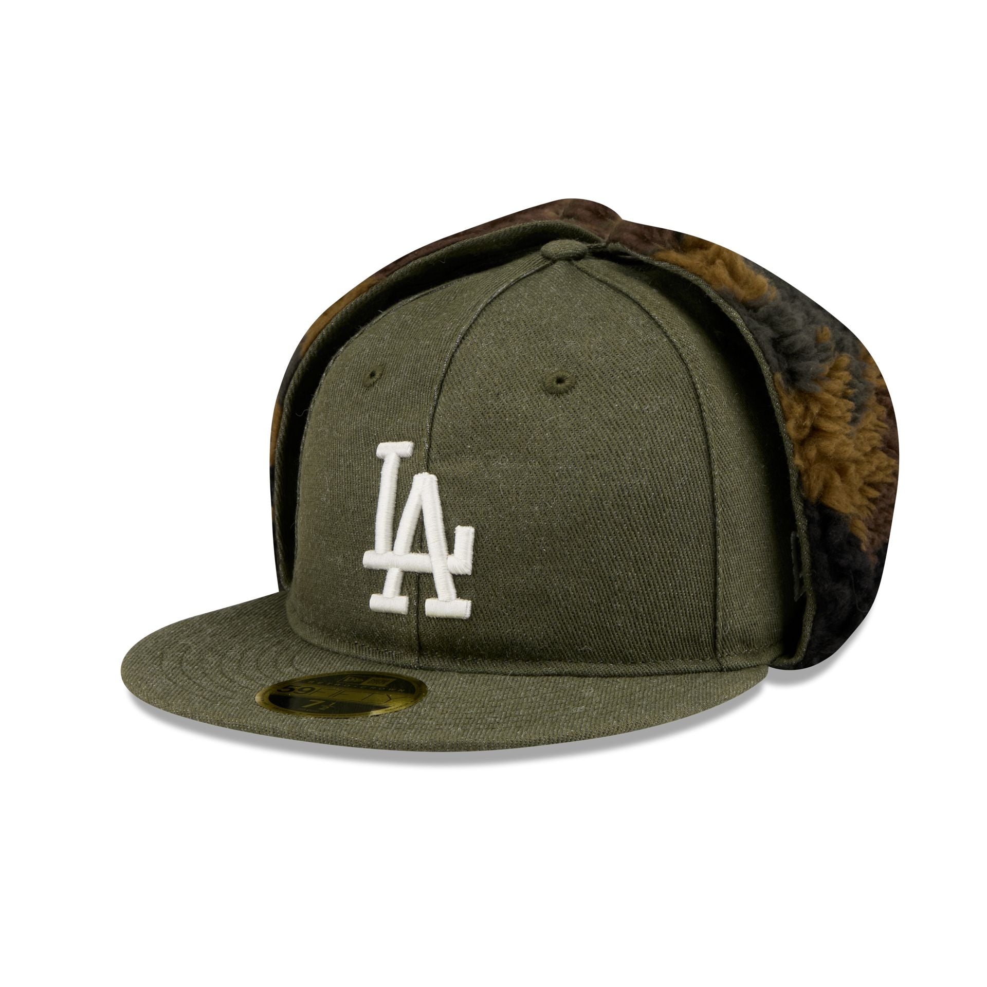 Los Angeles Dodgers Three Looms Cotton Twill Camo Retro Crown Dog Ear 59FIFTY Fitted Hat
