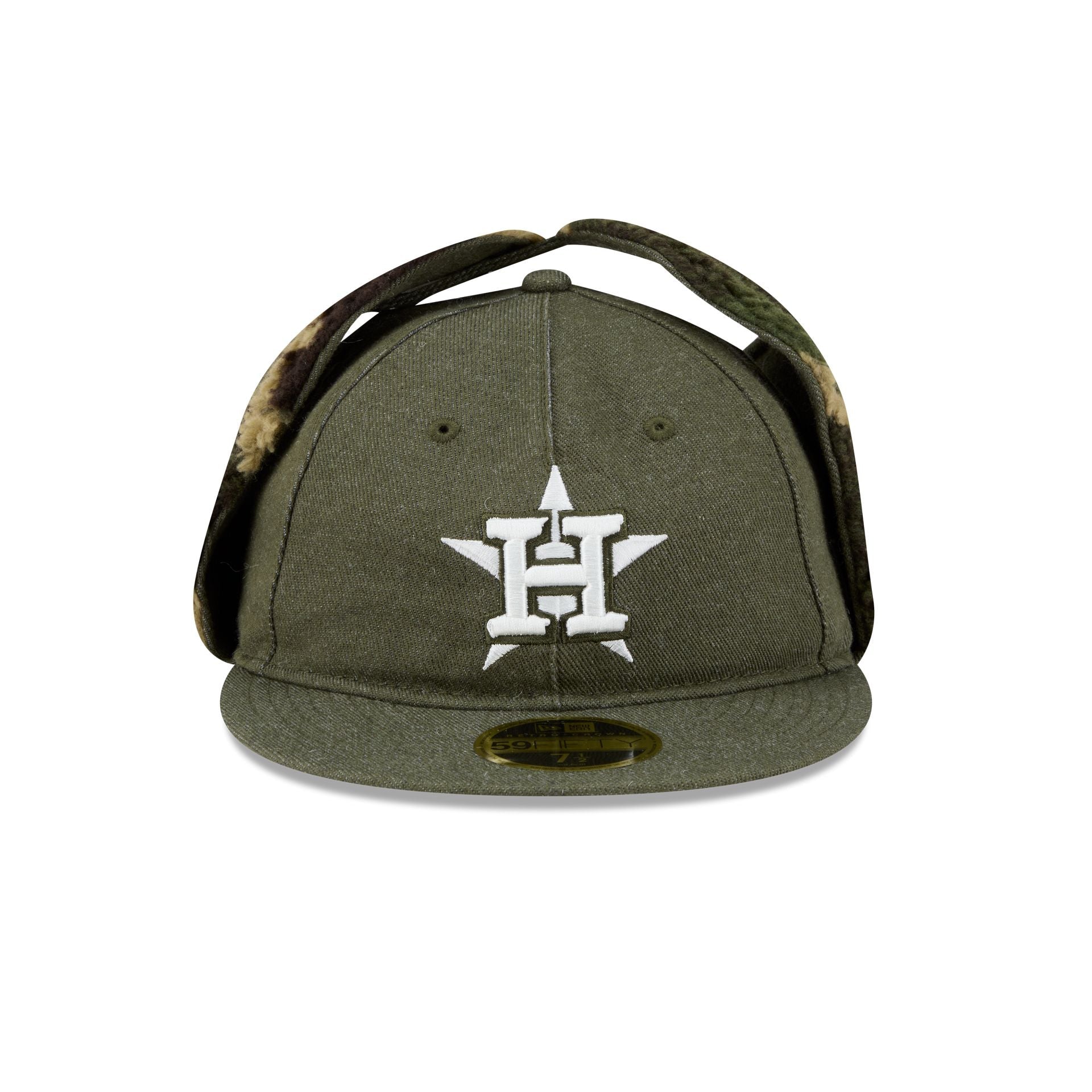 Houston Astros Three Looms Cotton Twill Camo Retro Crown Dog Ear 59FIFTY Fitted Hat