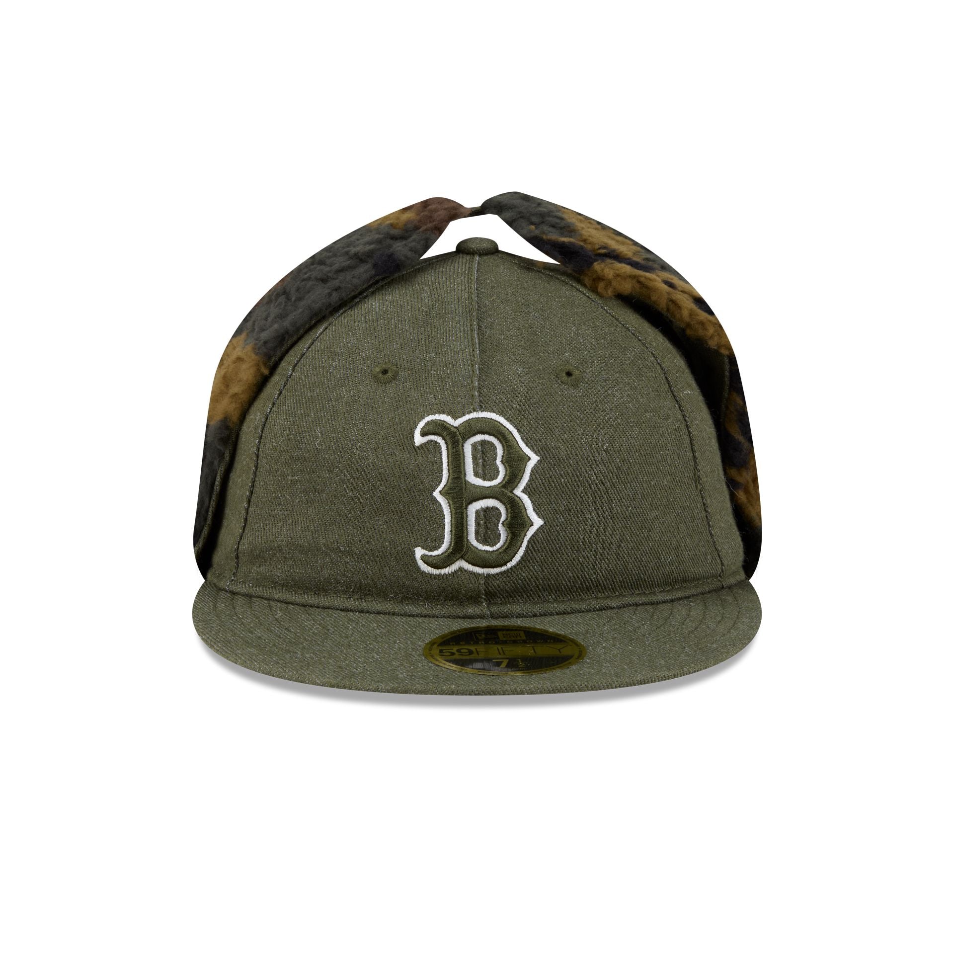 Boston Red Sox Three Looms Cotton Twill Camo Retro Crown Dog Ear 59FIFTY Fitted Hat