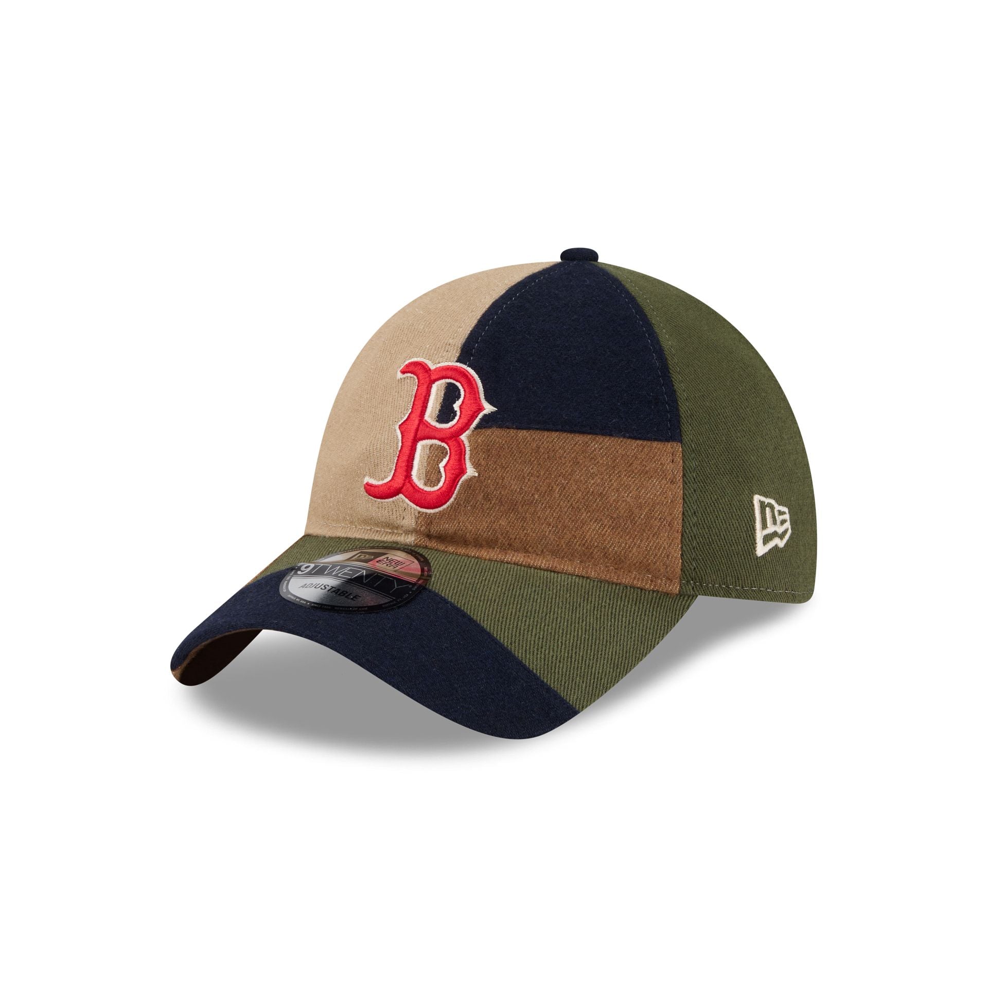 Boston Red Sox Three Looms Cotton Twill Patchwork 9TWENTY Adjustable Hat