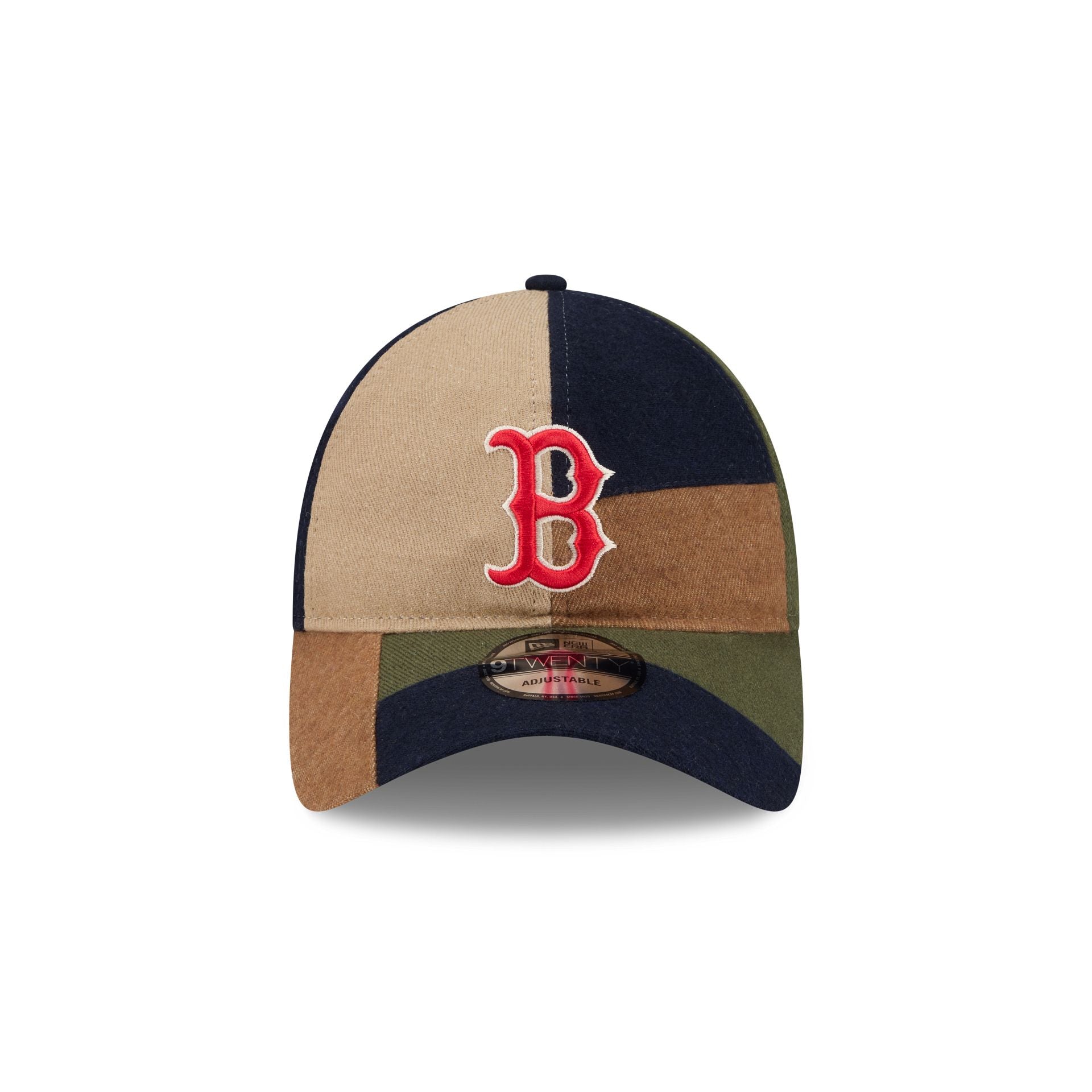 Boston Red Sox Three Looms Cotton Twill Patchwork 9TWENTY Adjustable Hat