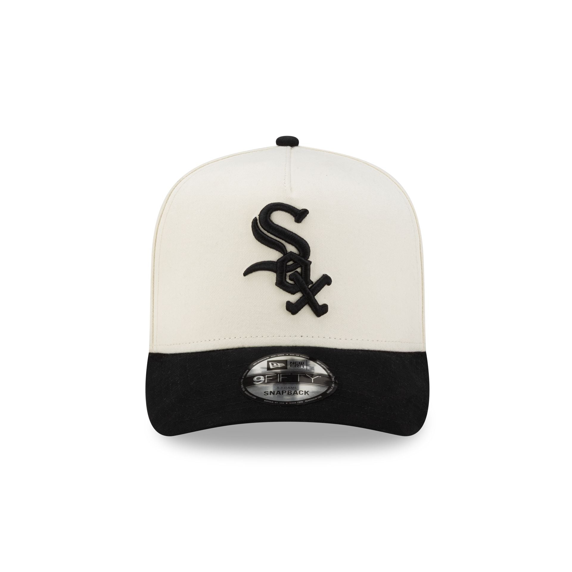 Chicago White Sox Cotton Brush Chrome Pre-Curve 9FIFTY A-Frame Snapback Hat