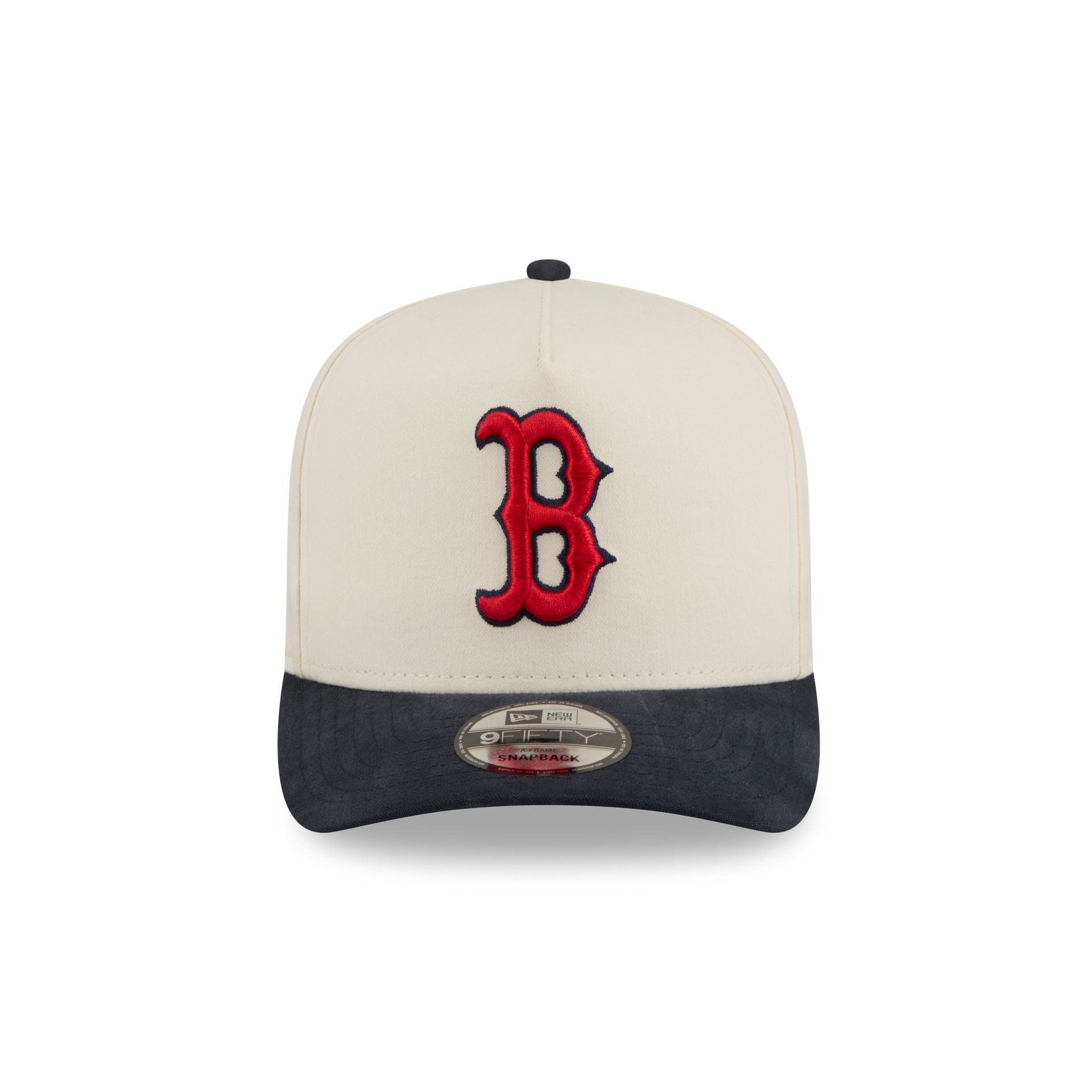 Boston Red Sox Cotton Brush Chrome Pre-Curve 9FIFTY A-Frame Snapback Hat