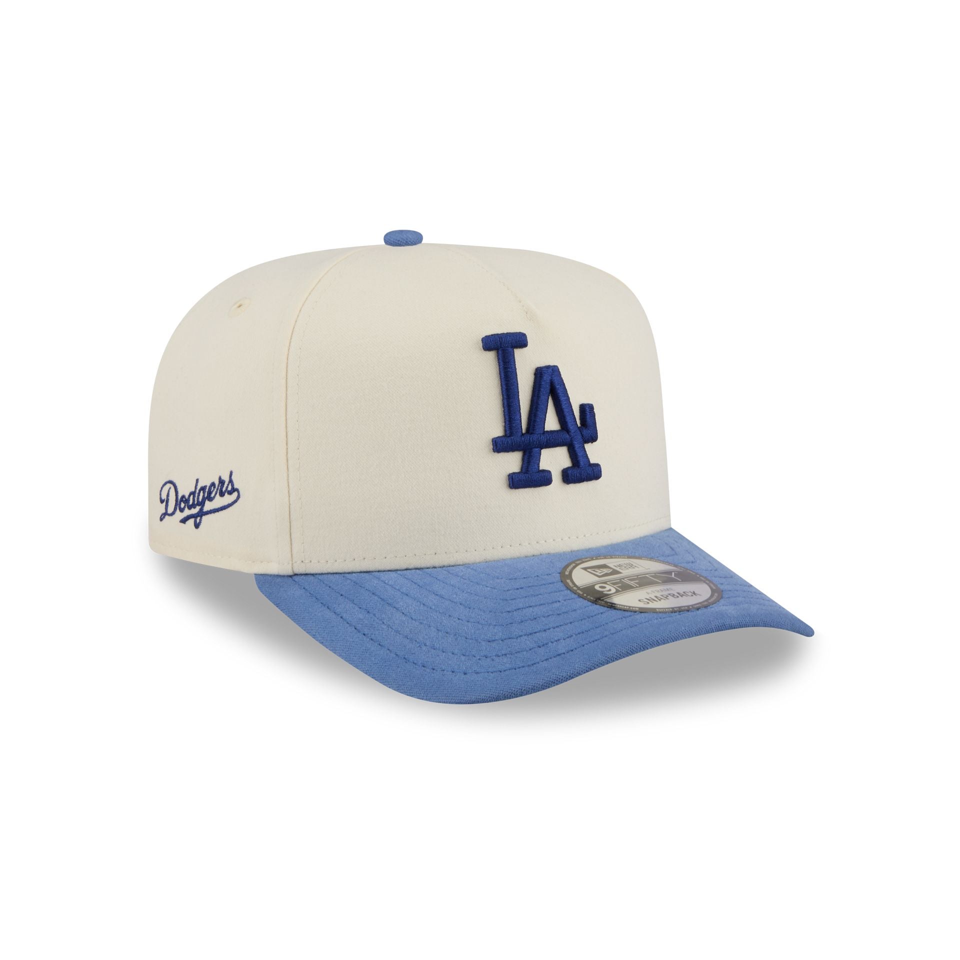 Los Angeles Dodgers Cotton Brush Chrome Pre-Curve 9FIFTY A-Frame Snapback Hat