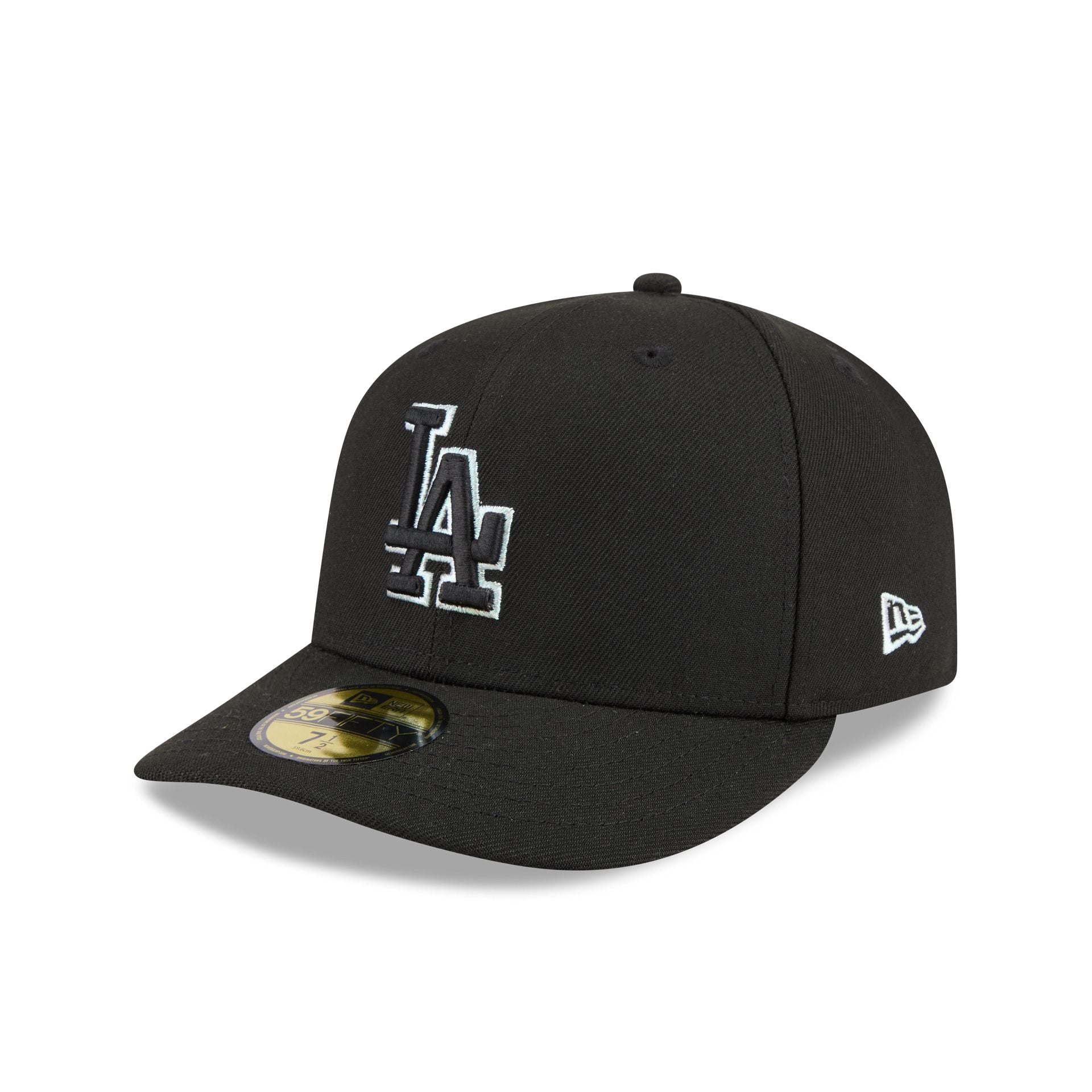 Los Angeles Dodgers Black Pre-Curve 59FIFTY Fitted Hat