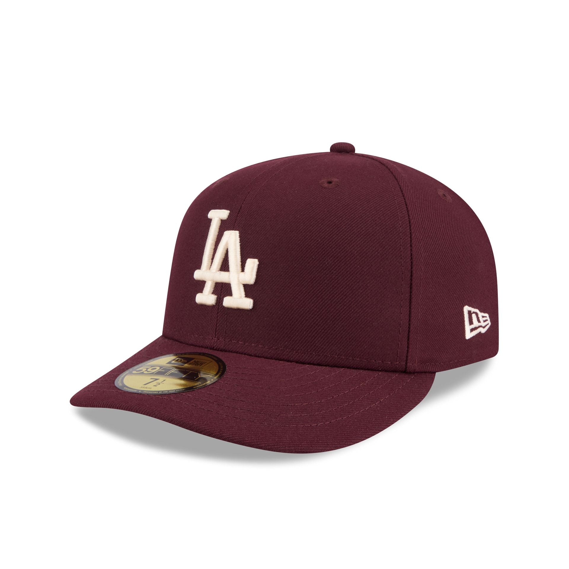Los Angeles Dodgers Maroon Pre-Curve 59FIFTY Fitted Hat