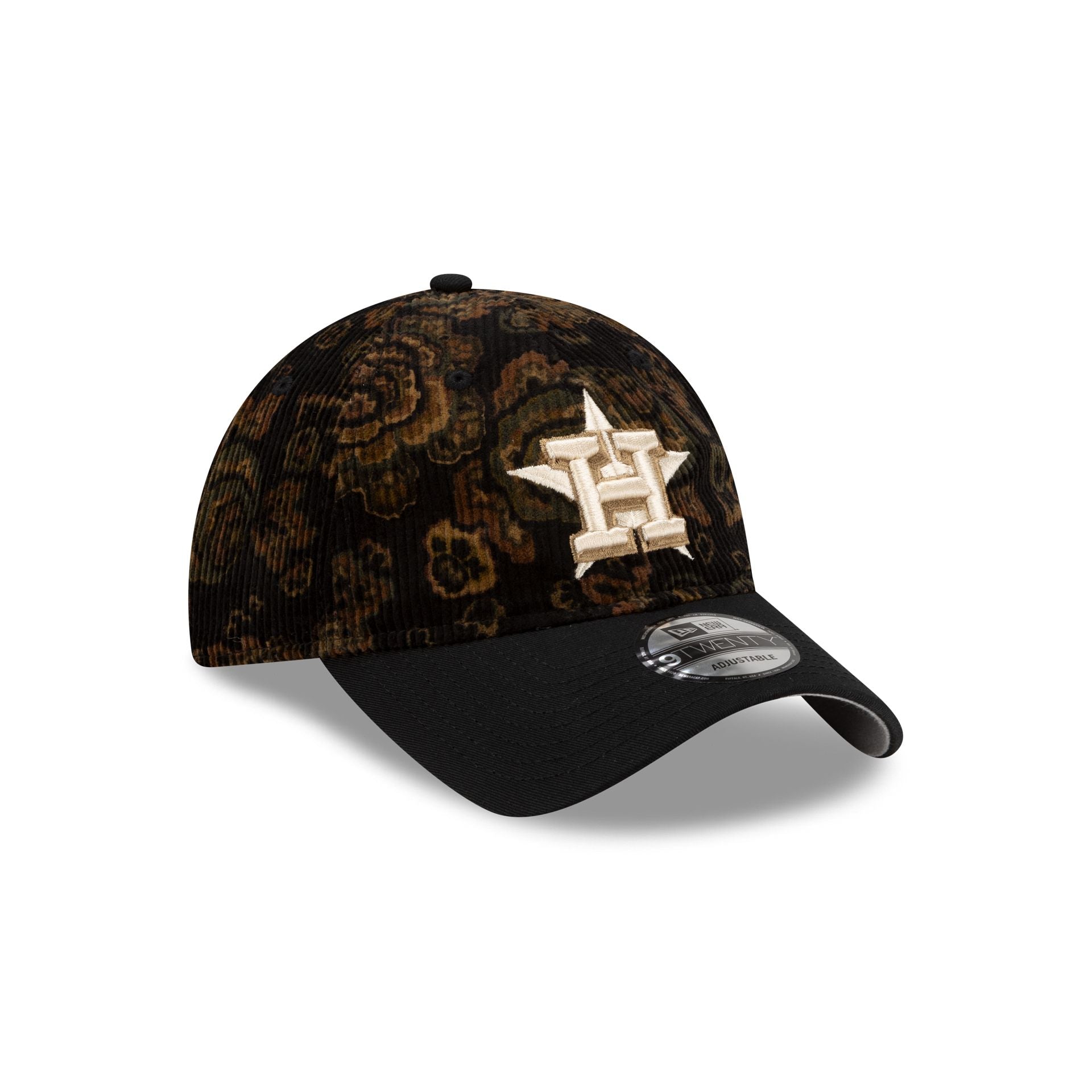 Houston Astros Three Looms Floral Corduroy 9TWENTY Adjustable Hat