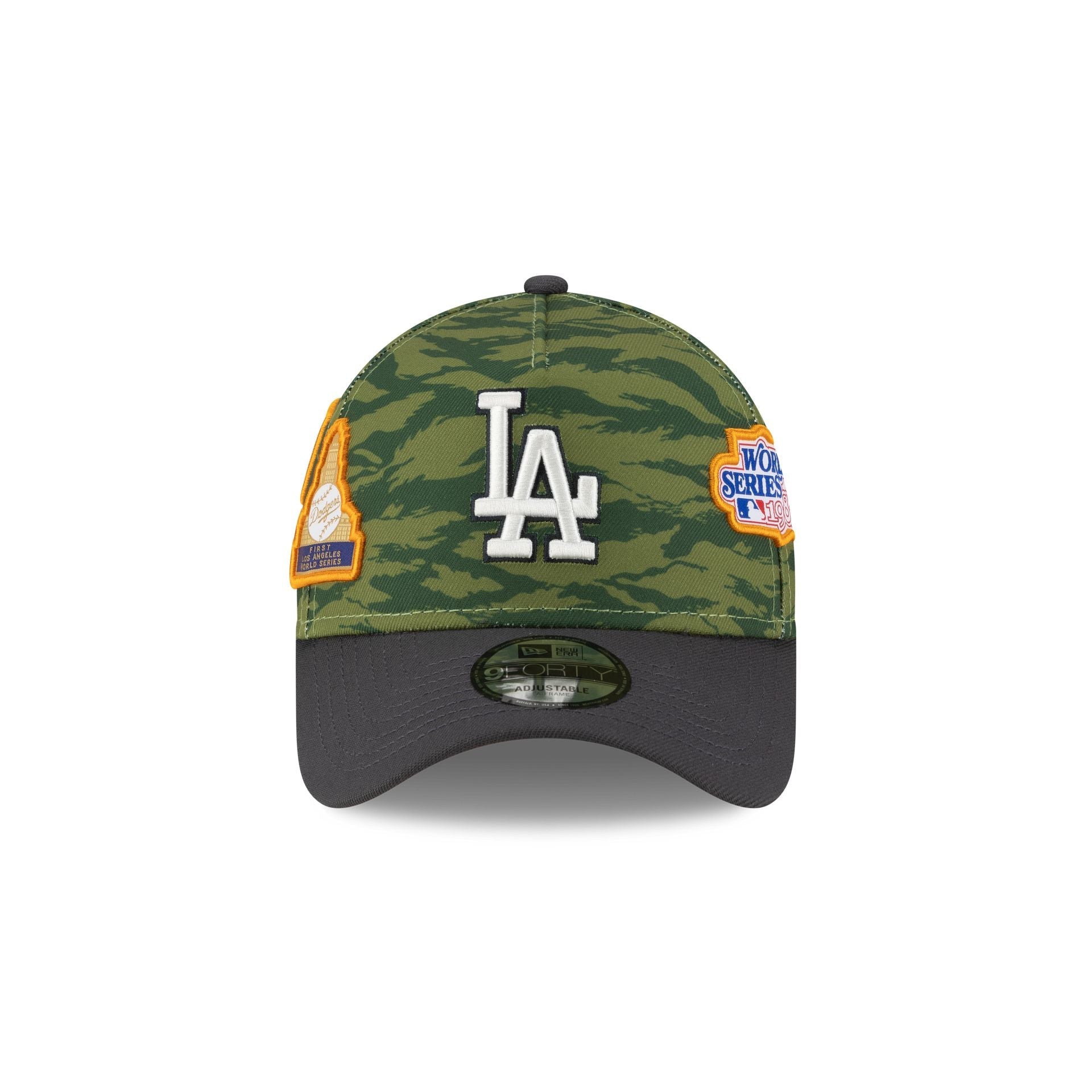 Los Angeles Dodgers Tiger Camo Patches 9FORTY A-Frame Snapback Hat