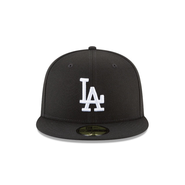Los Angeles Dodgers Black and White Basic 59FIFTY Fitted Hat