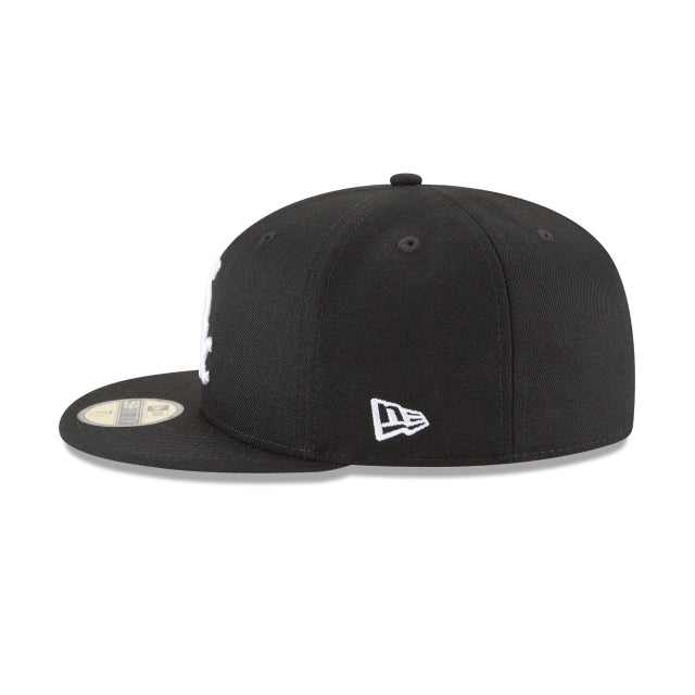 Chicago White Sox Black and White Basic 59FIFTY Fitted Hat
