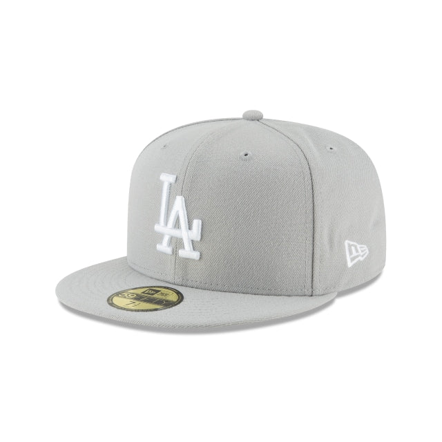 Los Angeles Dodgers Gray Basic 59FIFTY Fitted Hat