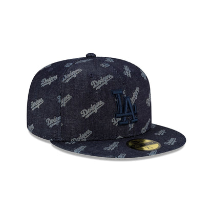 Los Angeles Dodgers Laser Burn Out Navy 59FIFTY Fitted Hat