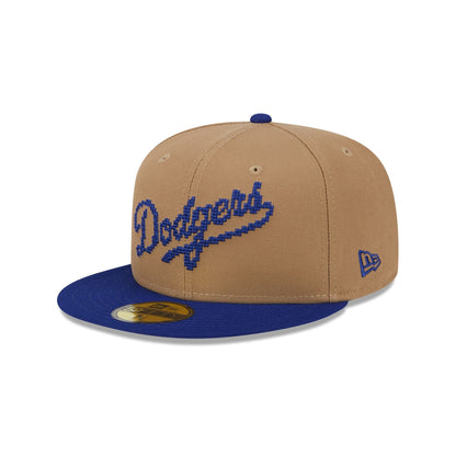Los Angeles Dodgers Classic 8-Bit Wordmark 59FIFTY Fitted Hat