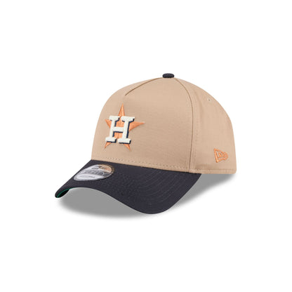 Houston Astros Beige Khaki 9FORTY A-Frame Snapback Hat