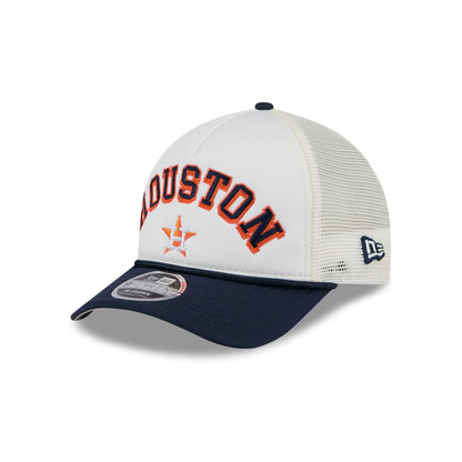 Houston Astros Chrome Arch 9FORTY M-Crown A-Frame Trucker Hat