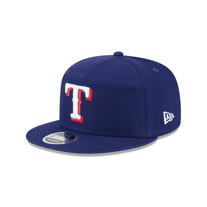 Texas Rangers Cotton Canvas Split Panel 9FIFTY Trucker Hat