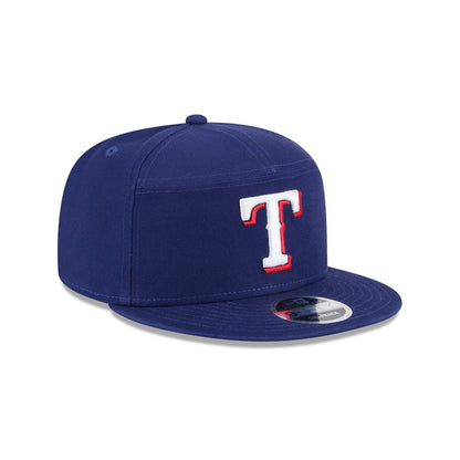 Texas Rangers Cotton Canvas Split Panel 9FIFTY Trucker Hat
