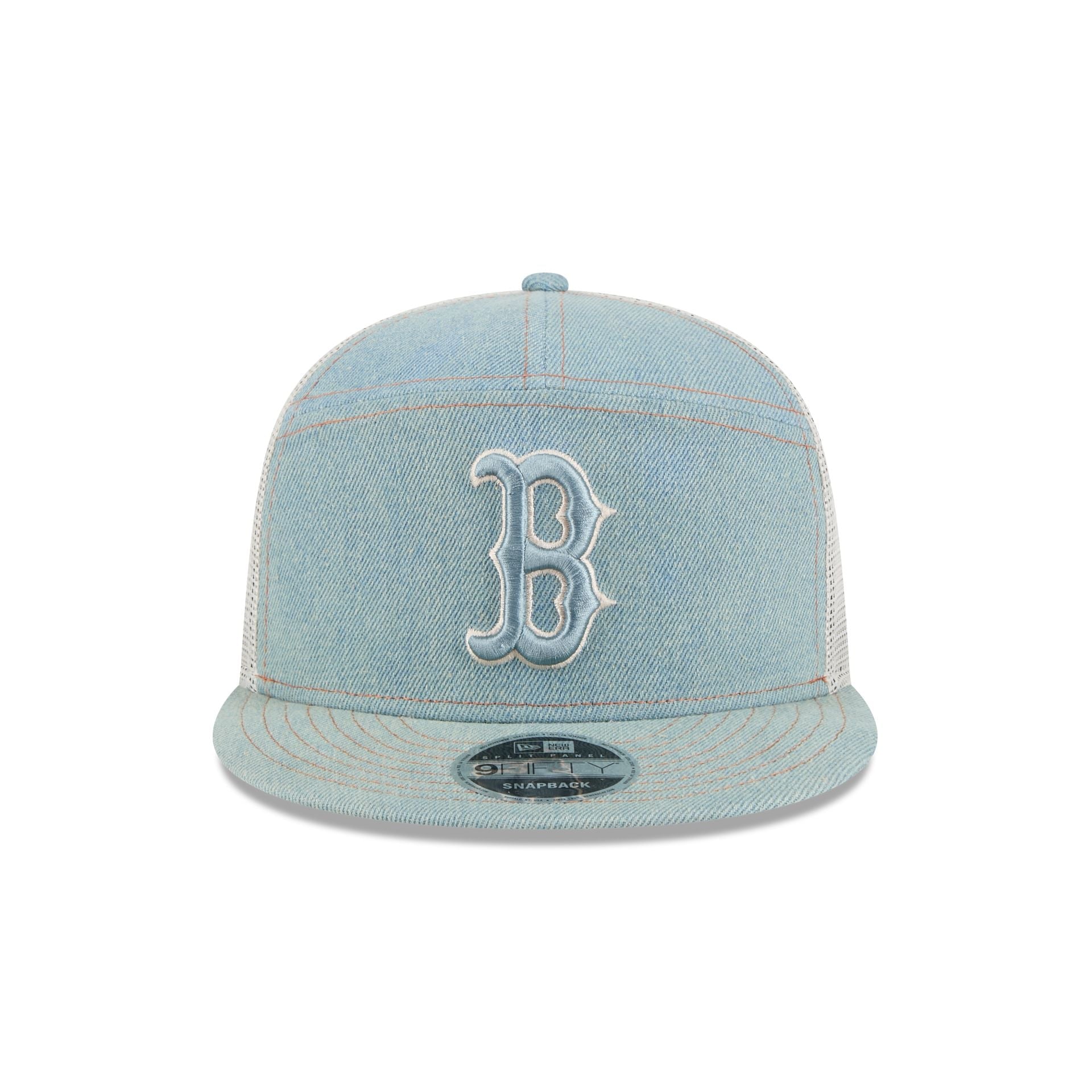 Boston Red Sox Denim Split Panel 9FIFTY Trucker Hat