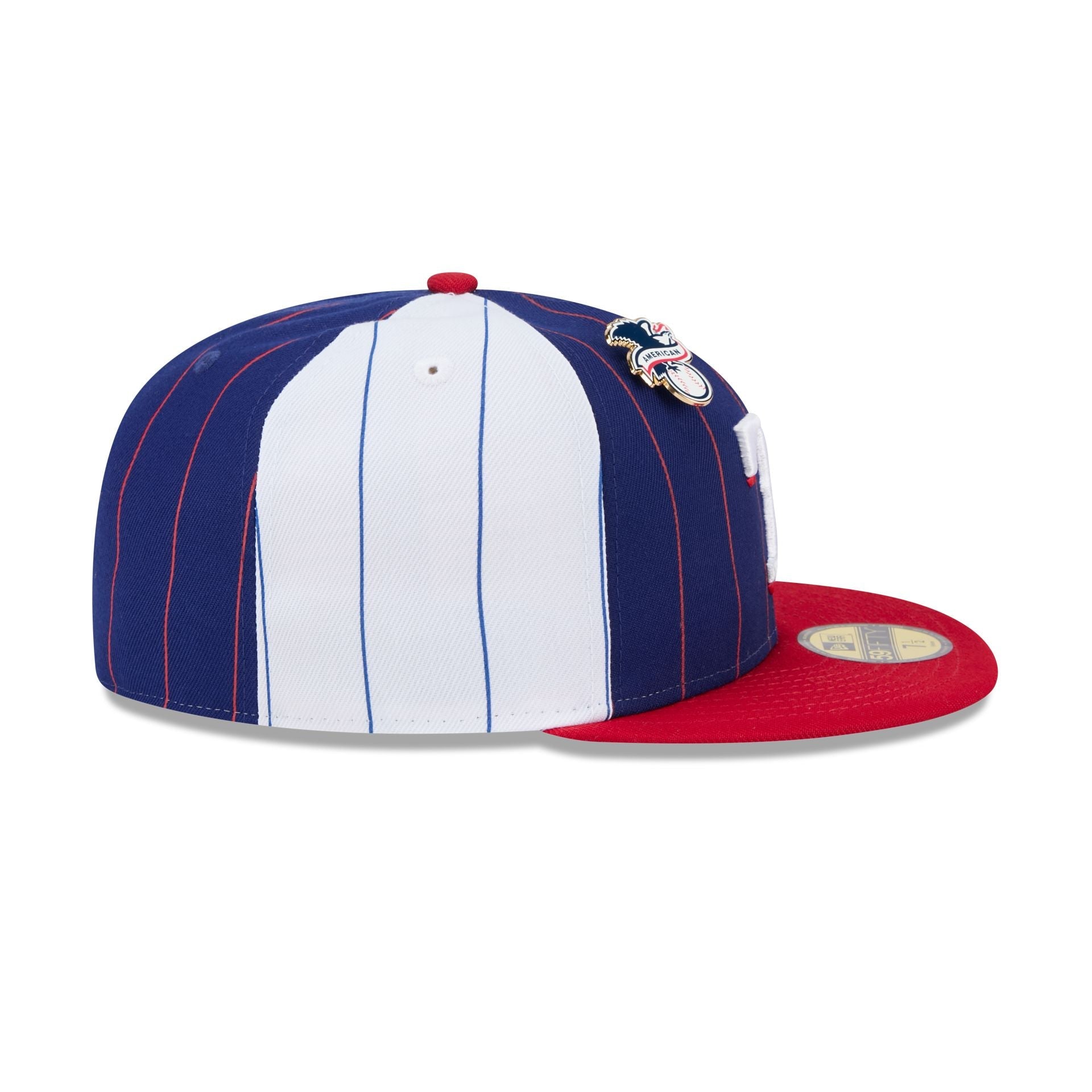 Texas Rangers Pinstripe League Pin 59FIFTY Fitted Hat
