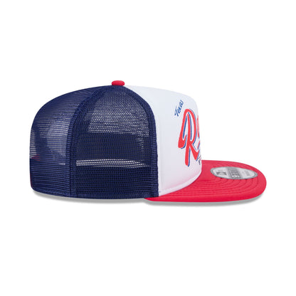 Texas Rangers Retro Script 9FIFTY A-Frame Trucker Hat