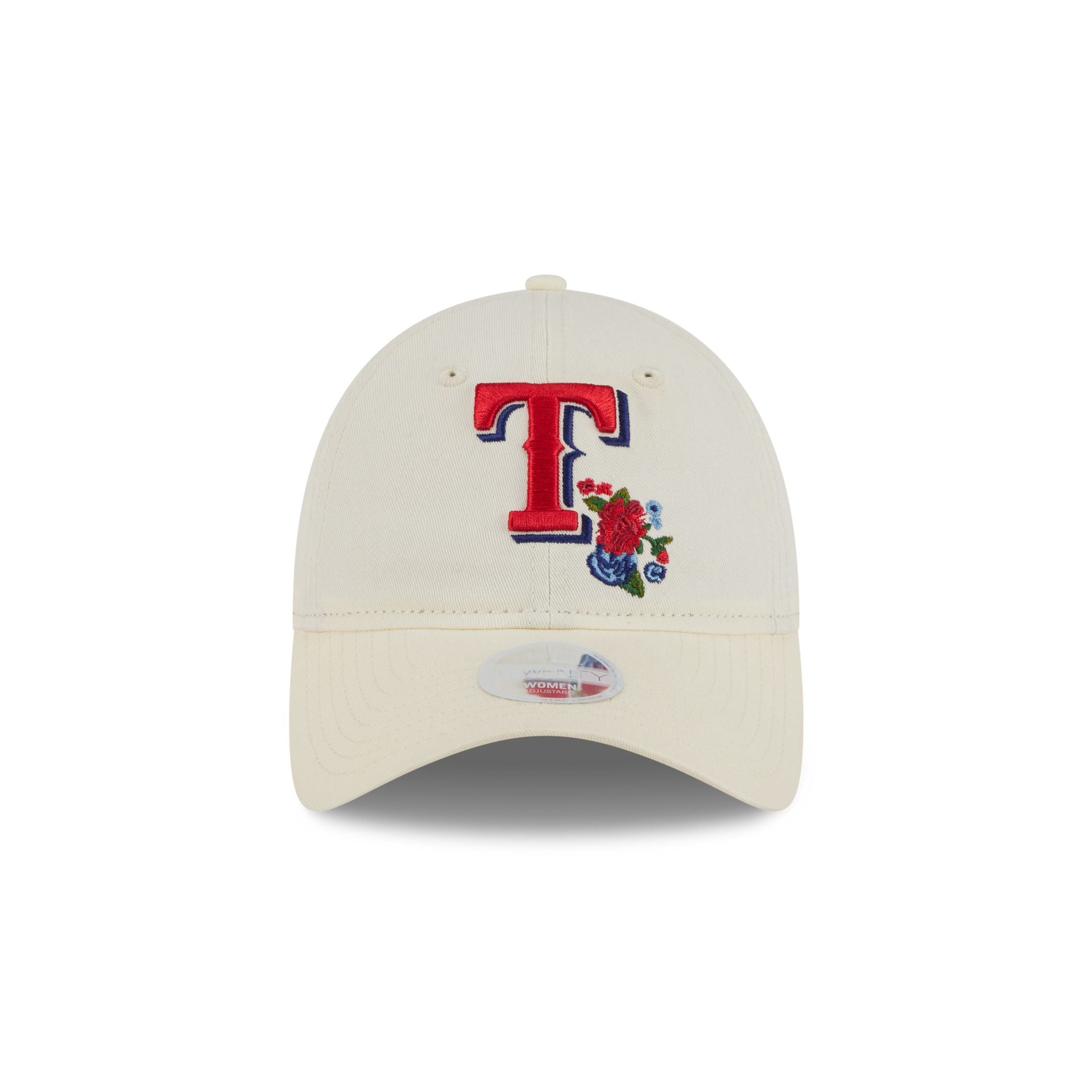 Texas Rangers Women's Floral Stitch 9TWENTY Adjustable Hat