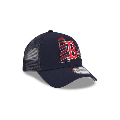 Boston Red Sox State Stitch 9FORTY A-Frame Trucker Hat