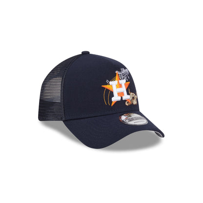 Houston Astros State Stitch 9FORTY A-Frame Trucker Hat